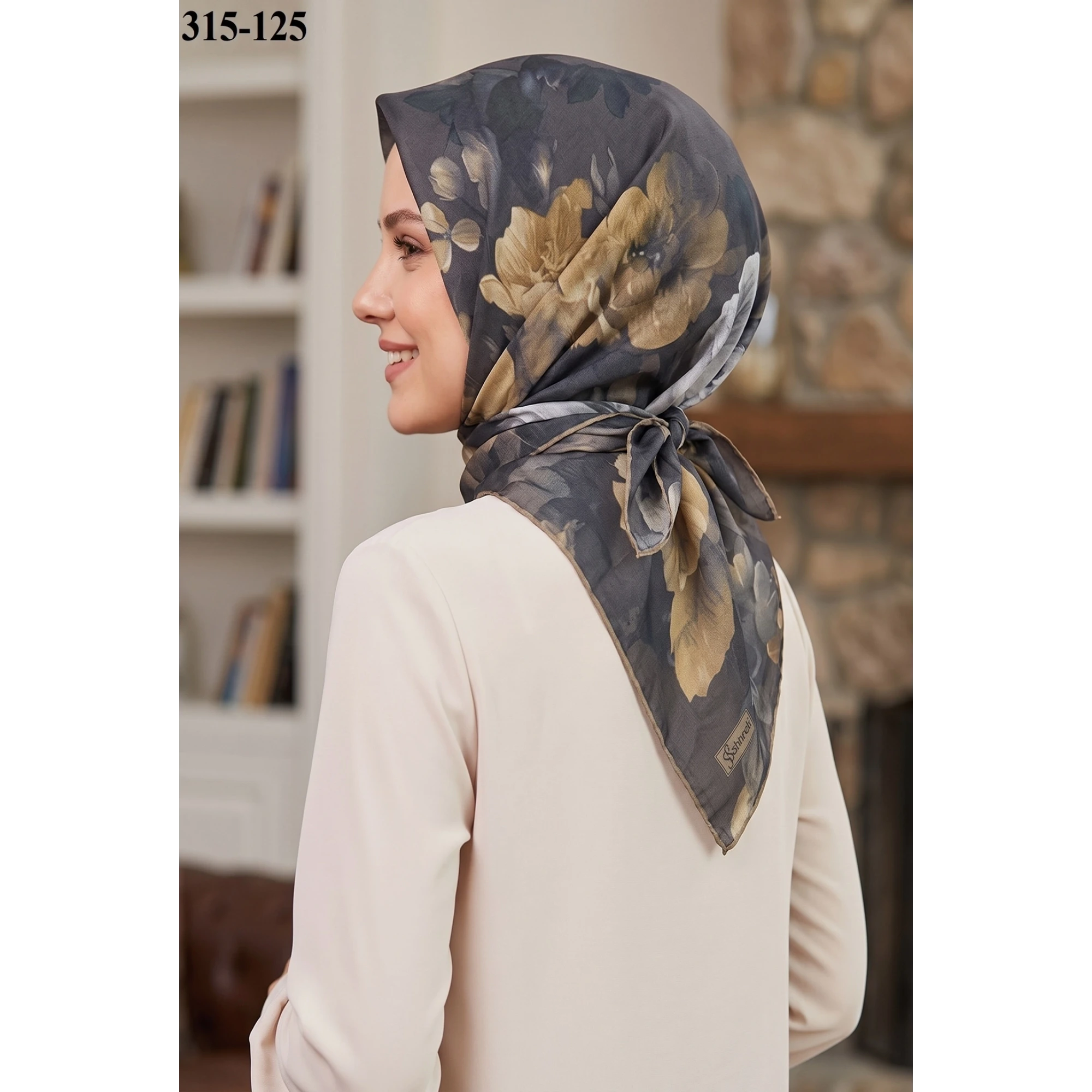 Sharell Desenli Soft Pamuk Eşarp 315-125