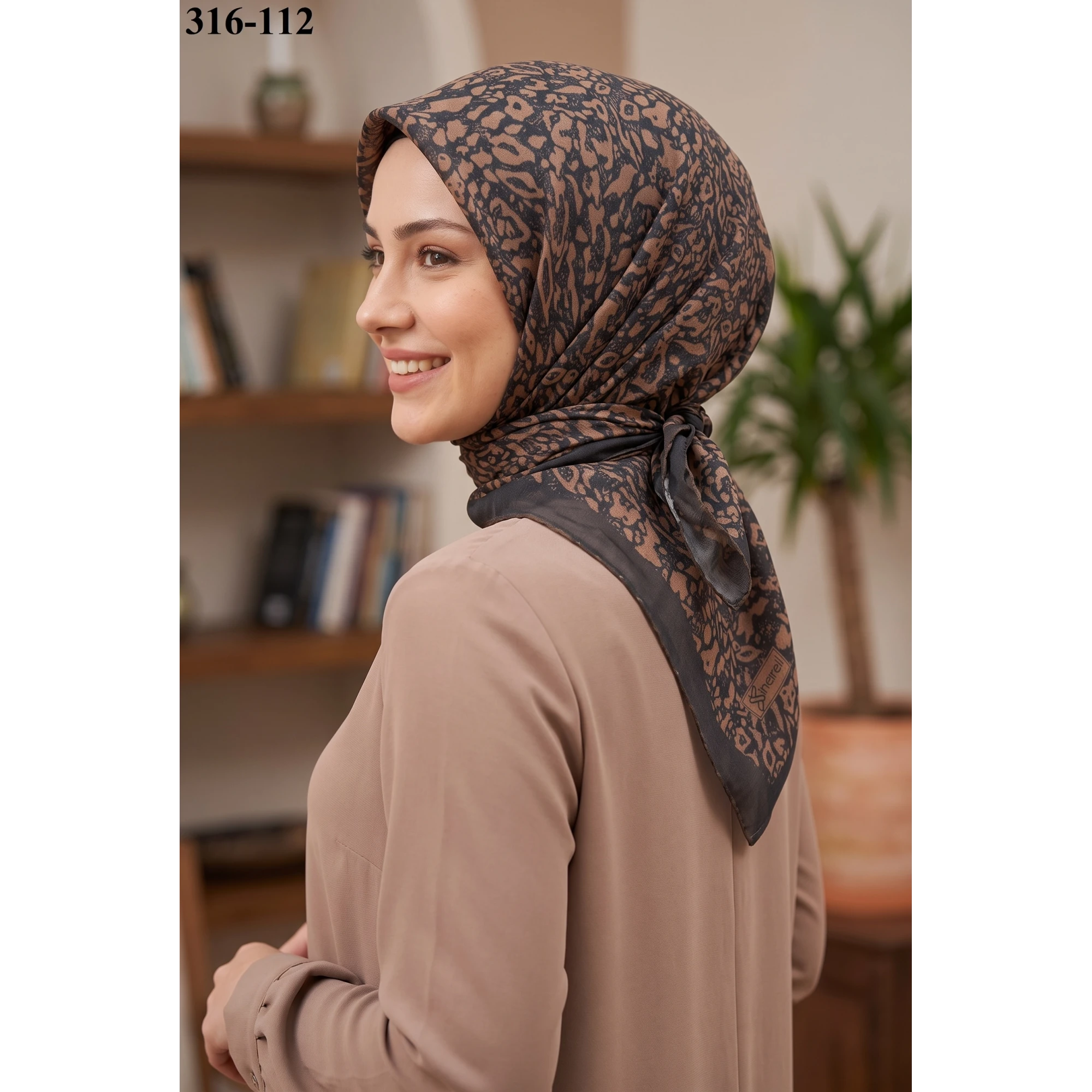 Sharell Desenli Soft Pamuk Eşarp 316-112