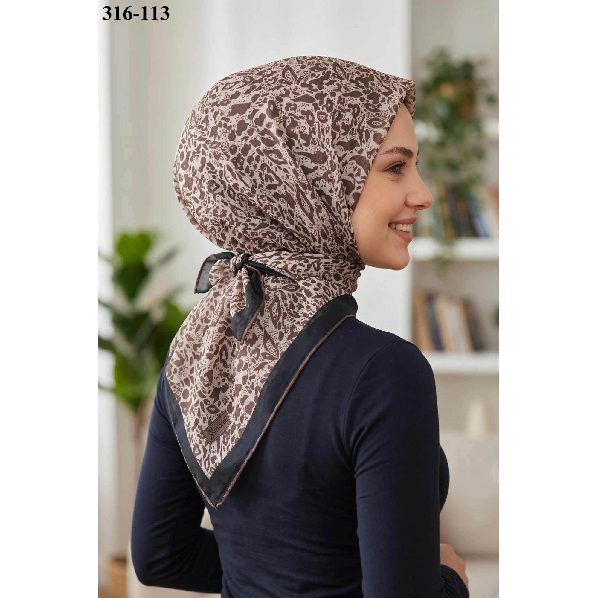 Sharell Desenli Soft Pamuk Eşarp 316-113