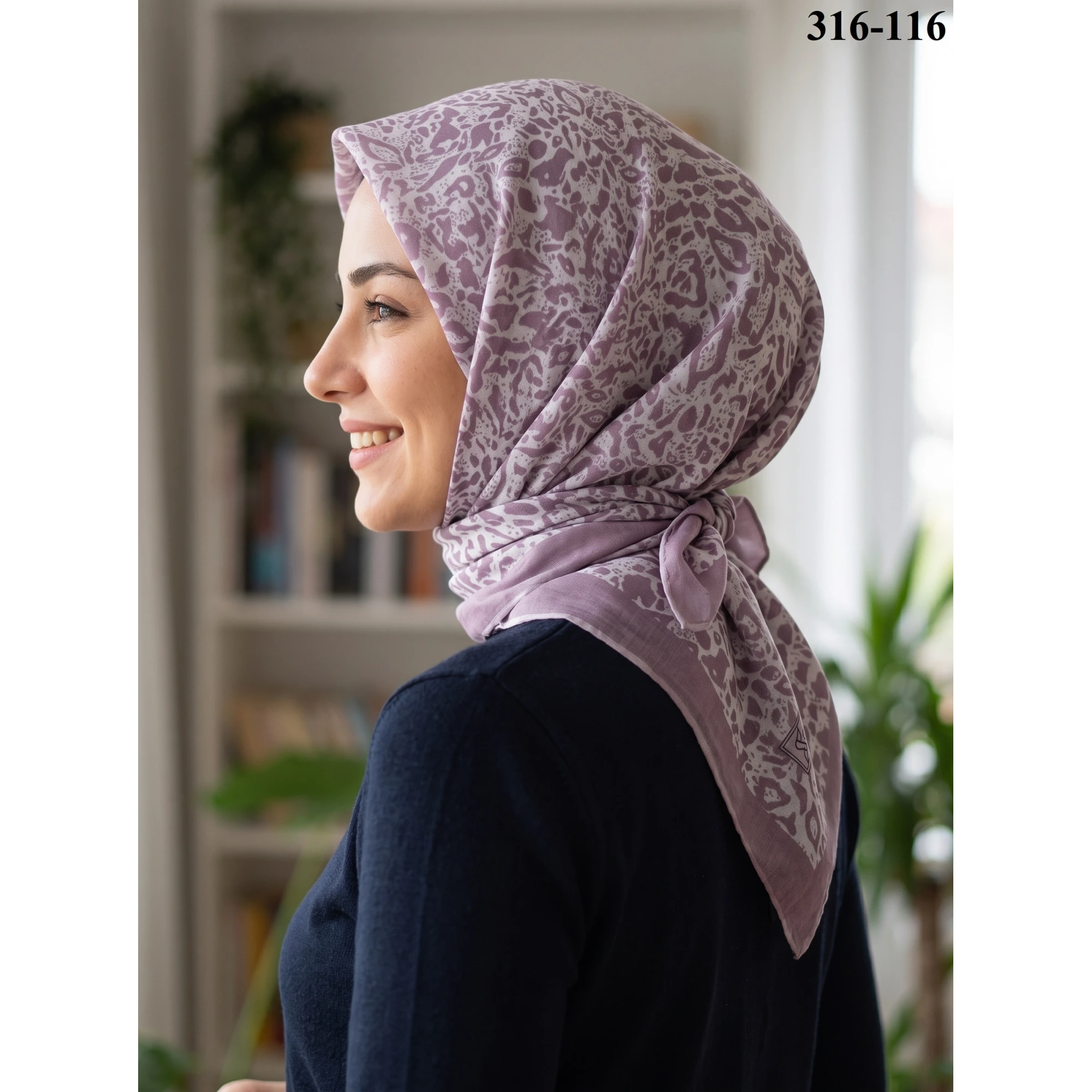 Sharell Desenli Soft Pamuk Eşarp 316-116