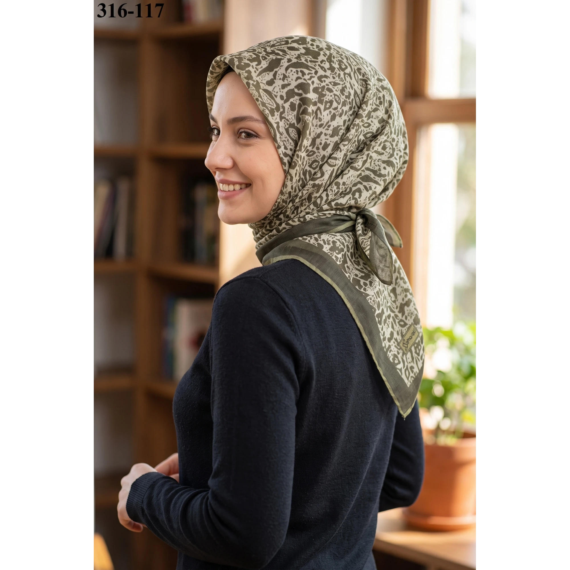 Sharell Desenli Soft Pamuk Eşarp 316-117