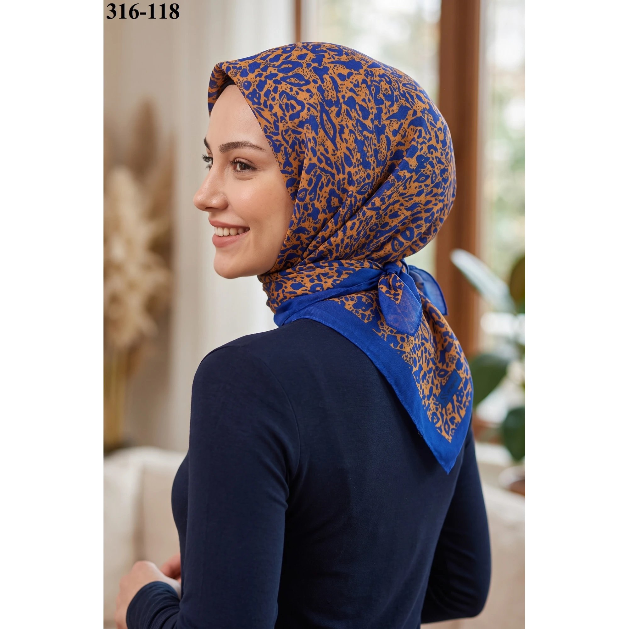 Sharell Desenli Soft Pamuk Eşarp 316-118