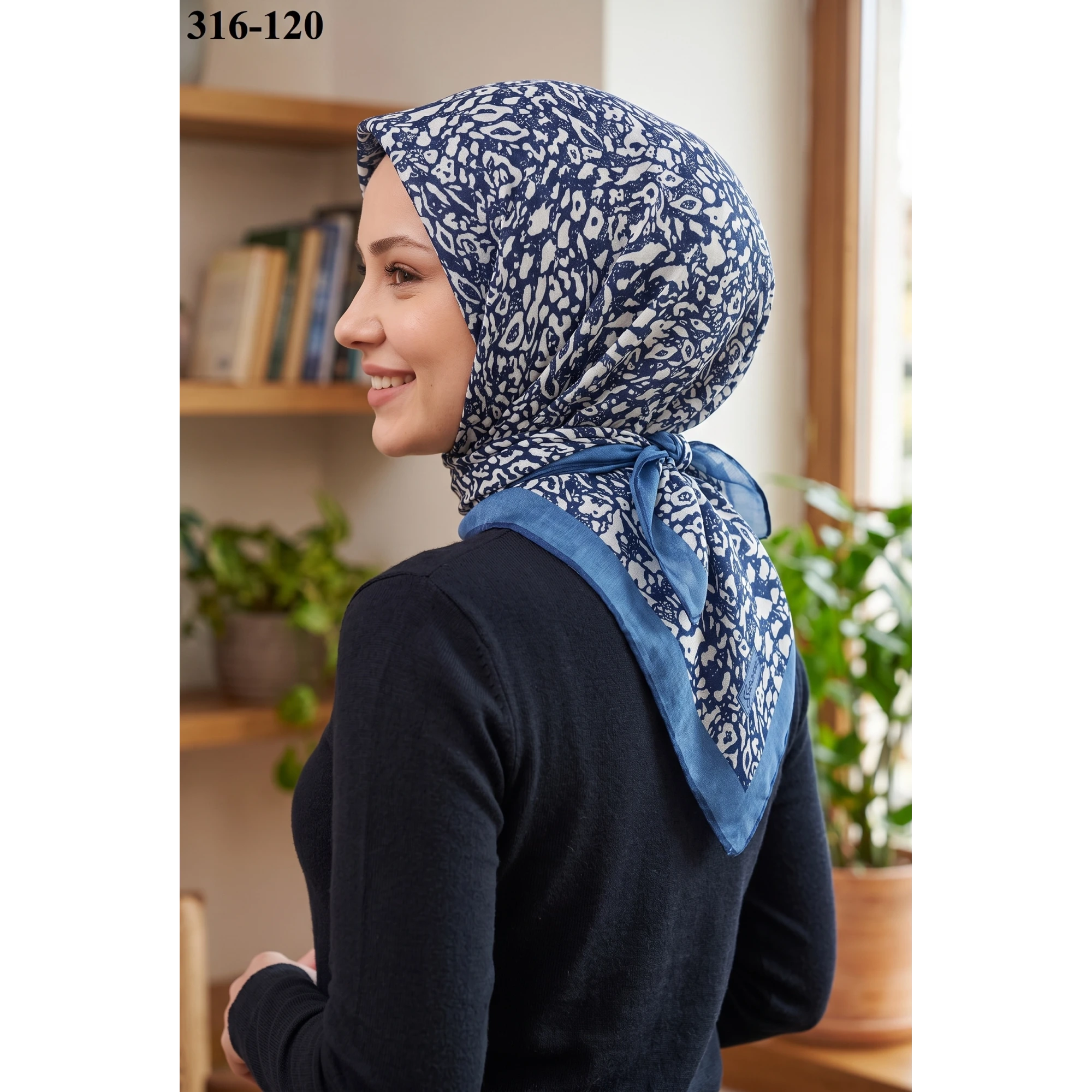 Sharell Desenli Soft Pamuk Eşarp 316-120