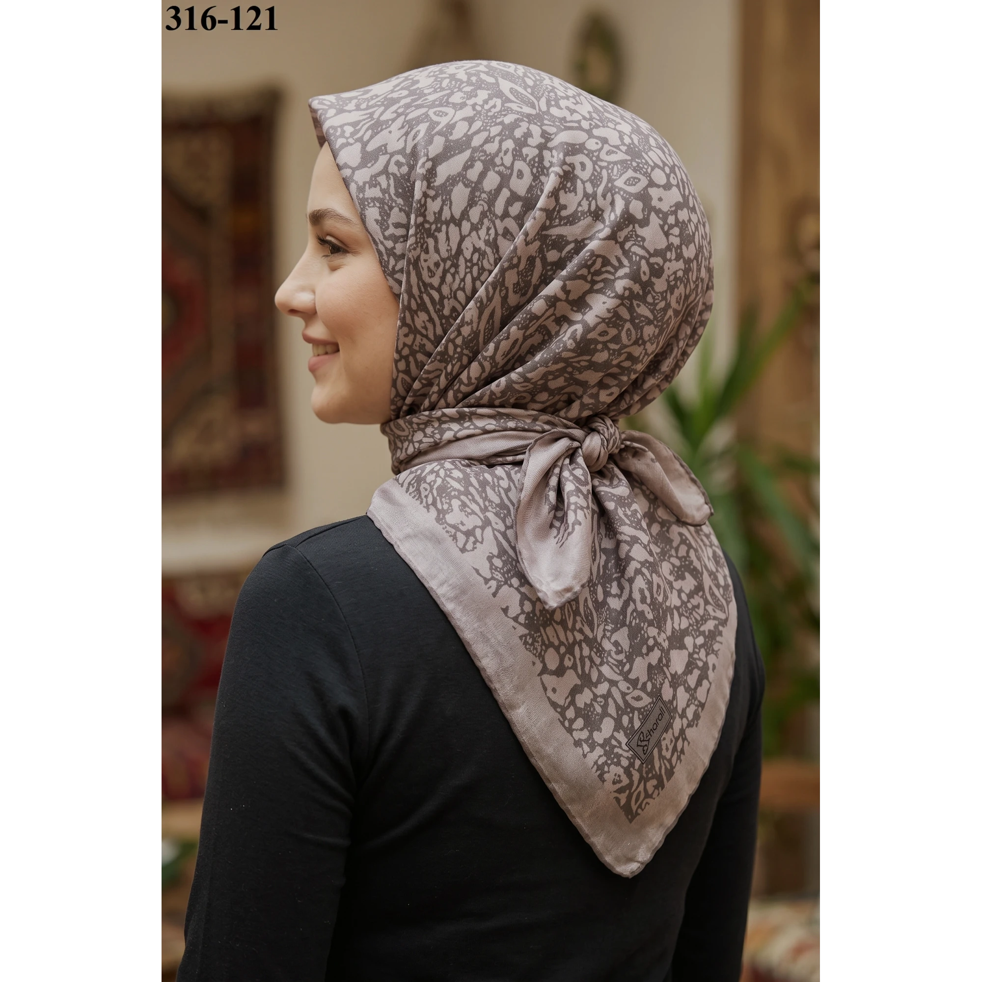 Sharell Desenli Soft Pamuk Eşarp 316-121