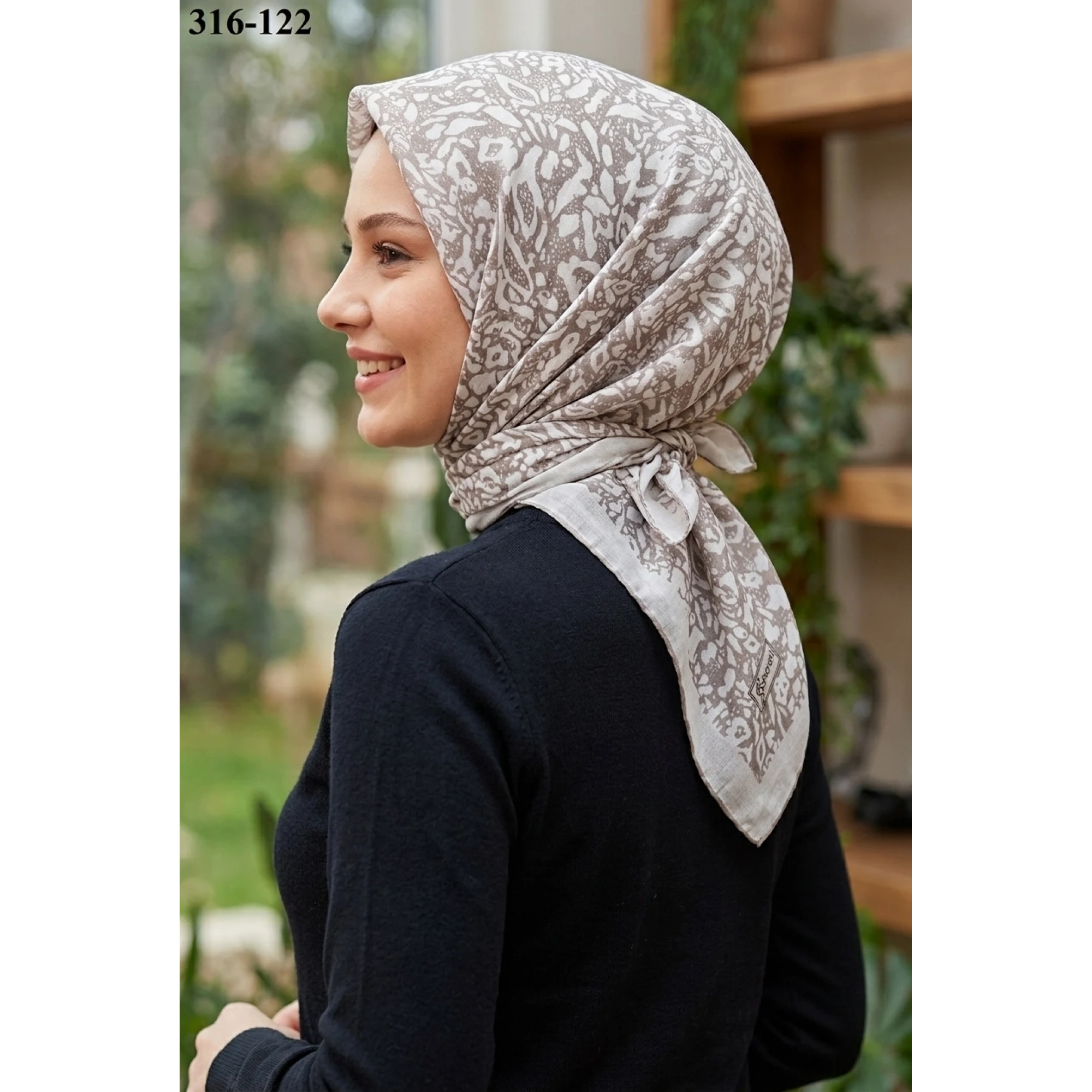 Sharell Desenli Soft Pamuk Eşarp 316-122