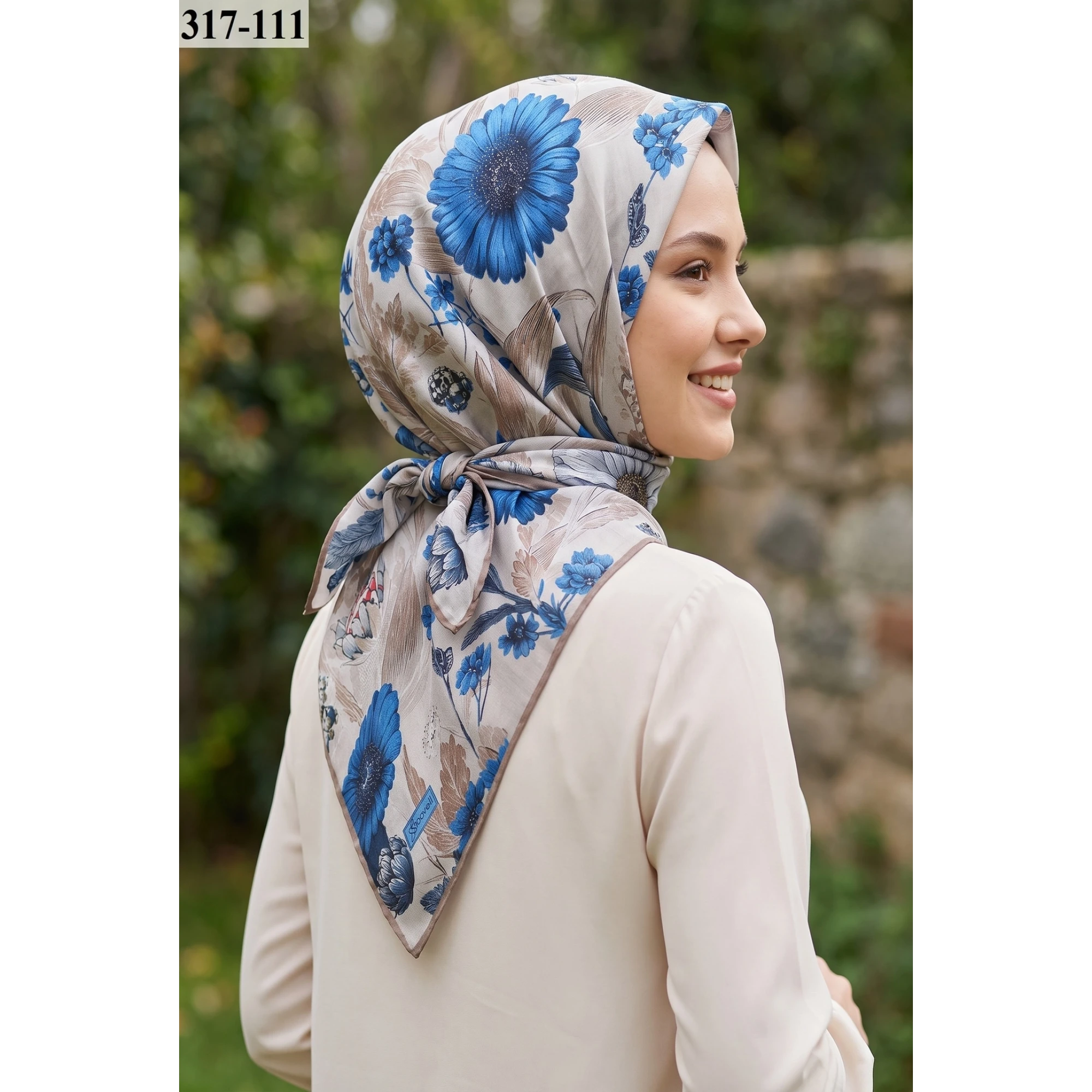Sharell Desenli Soft Pamuk Eşarp 317-111