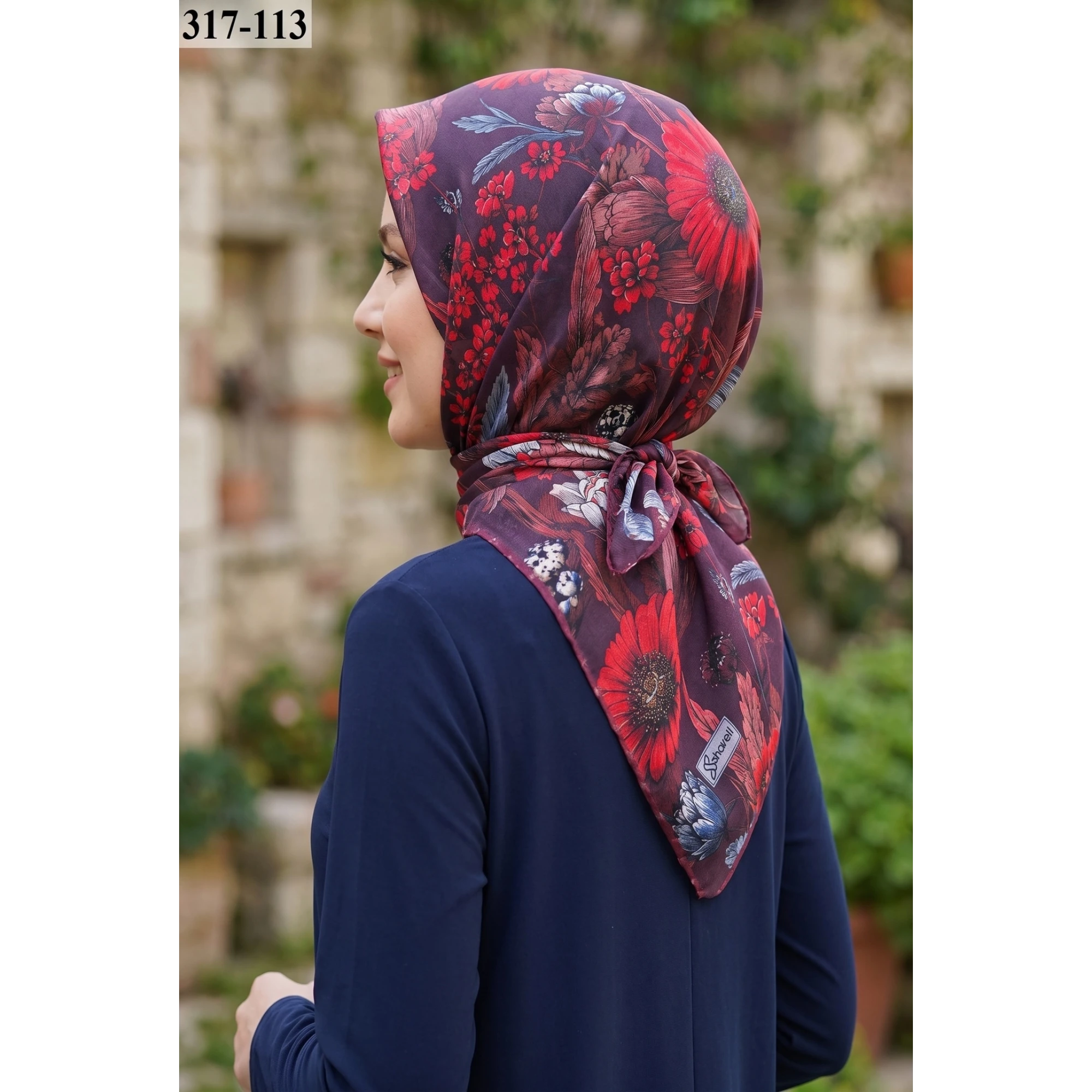 Sharell Desenli Soft Pamuk Eşarp 317-113