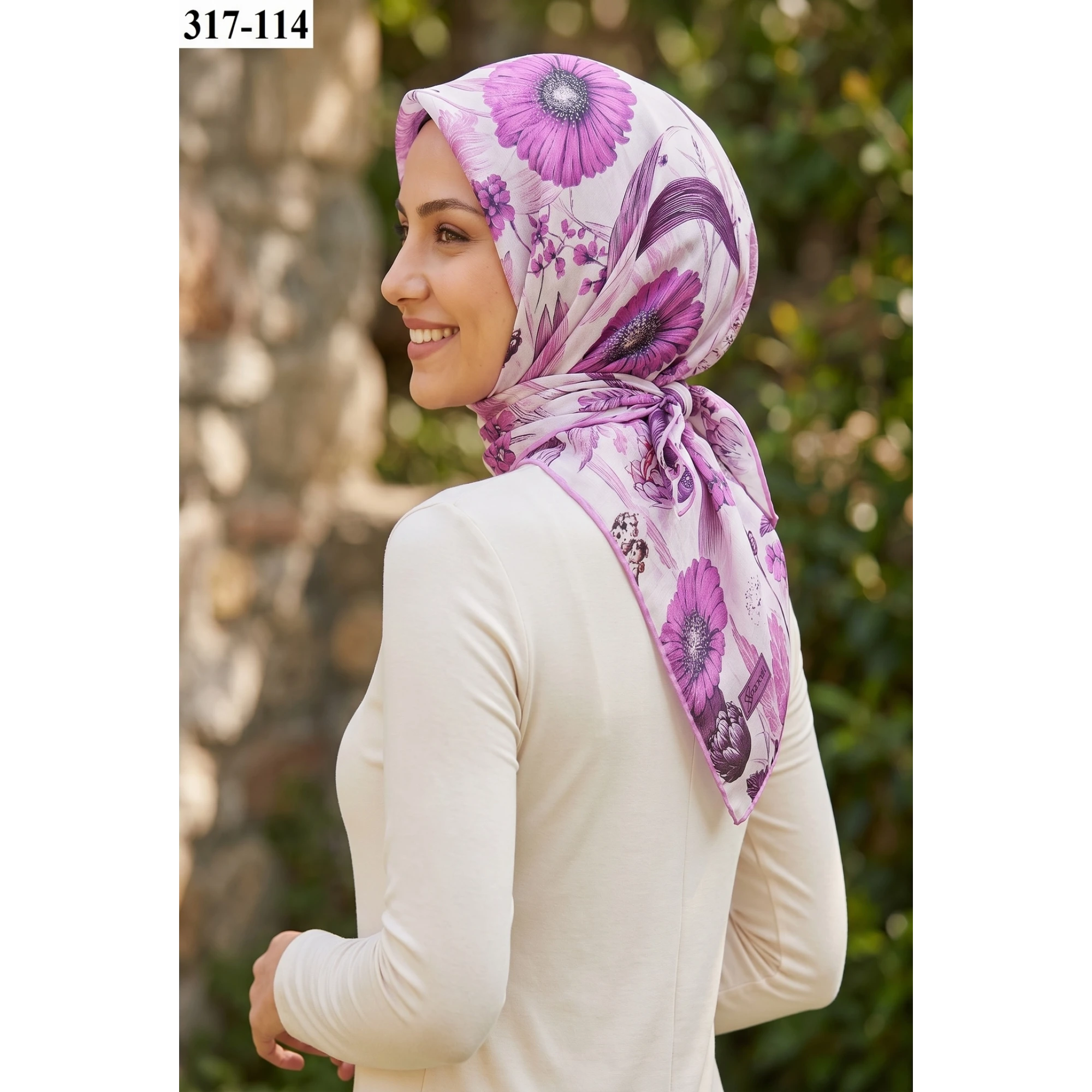 Sharell Desenli Soft Pamuk Eşarp 317-114