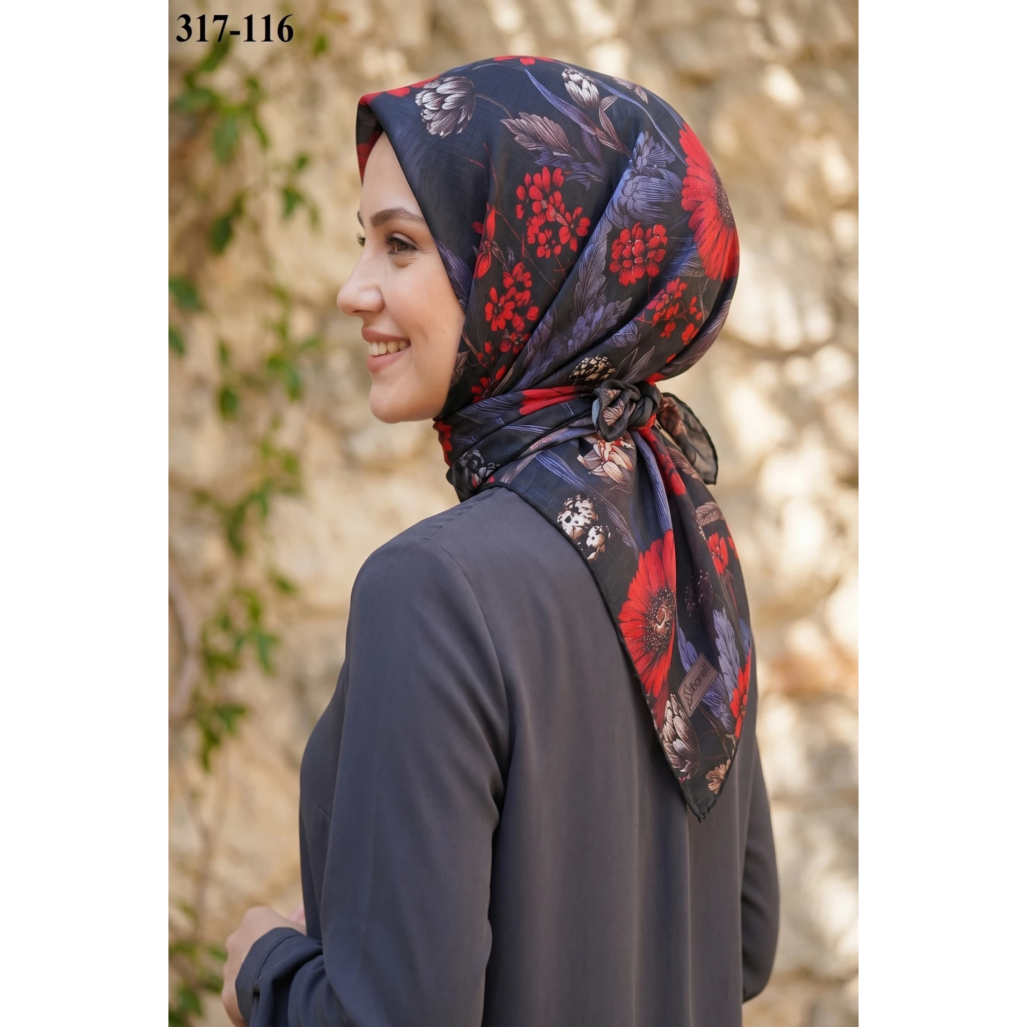 Sharell Desenli Soft Pamuk Eşarp 317-116