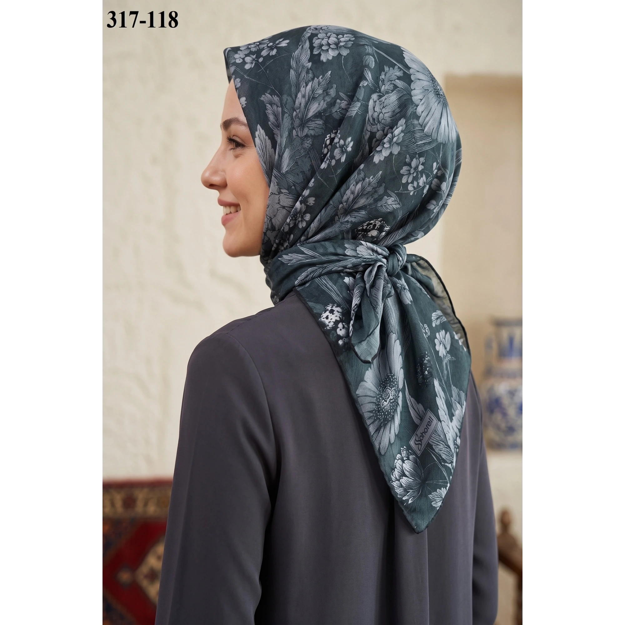 Sharell Desenli Soft Pamuk Eşarp 317-118
