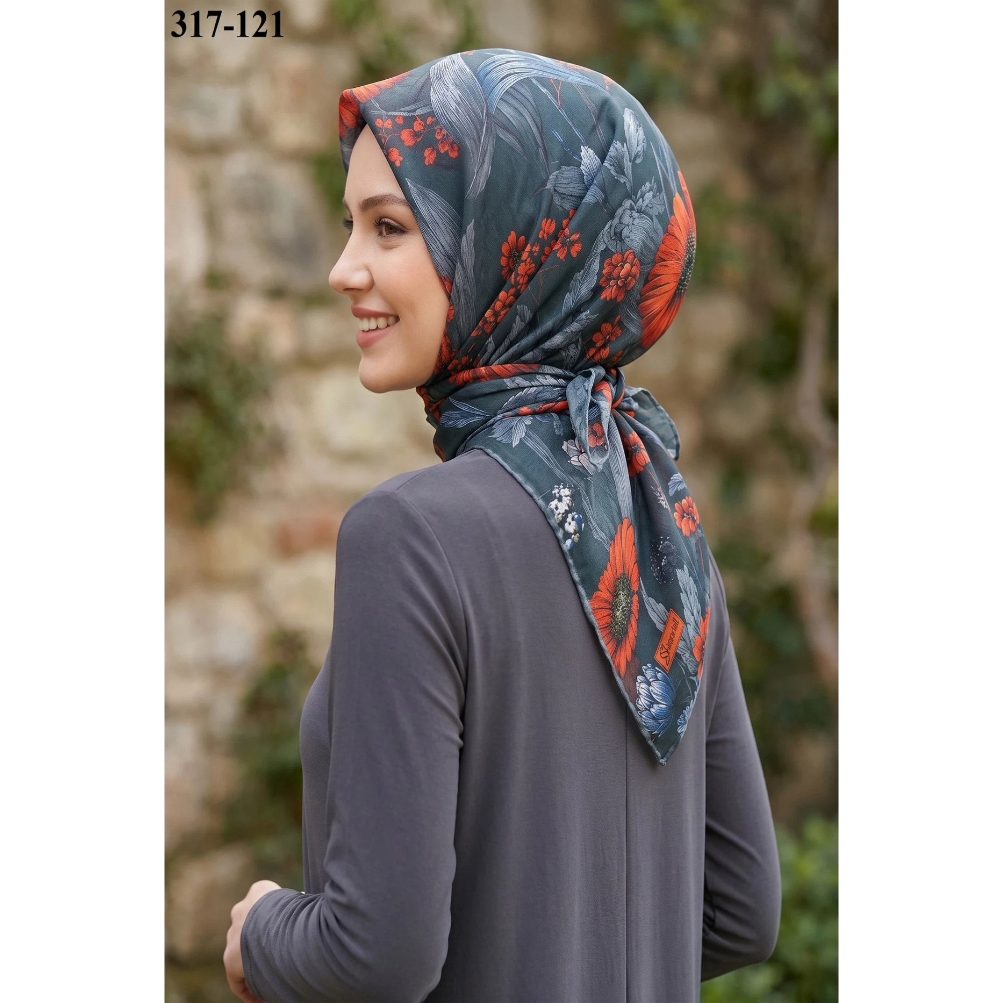 Sharell Desenli Soft Pamuk Eşarp 317-121