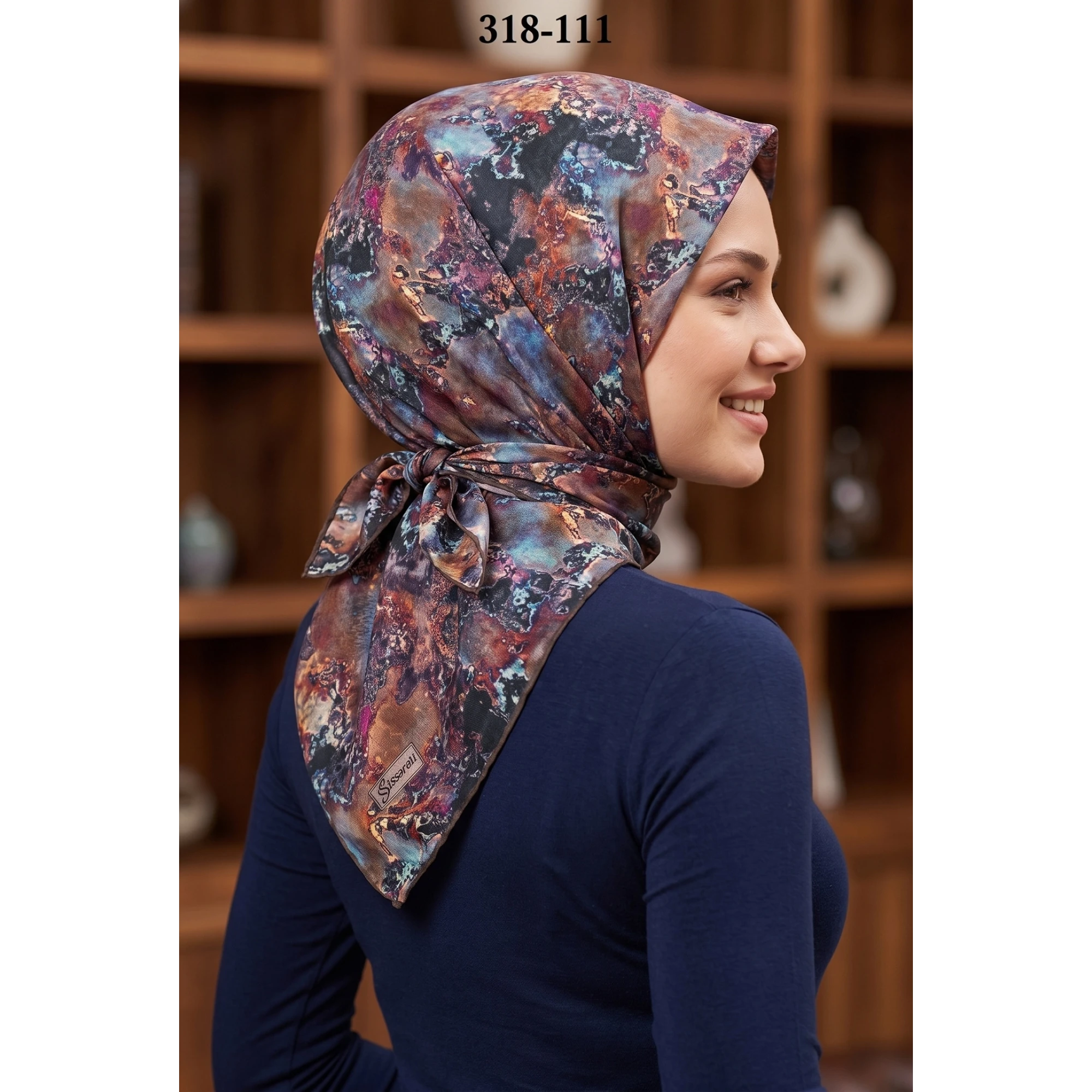 Sharell Desenli Soft Pamuk Eşarp 318-111