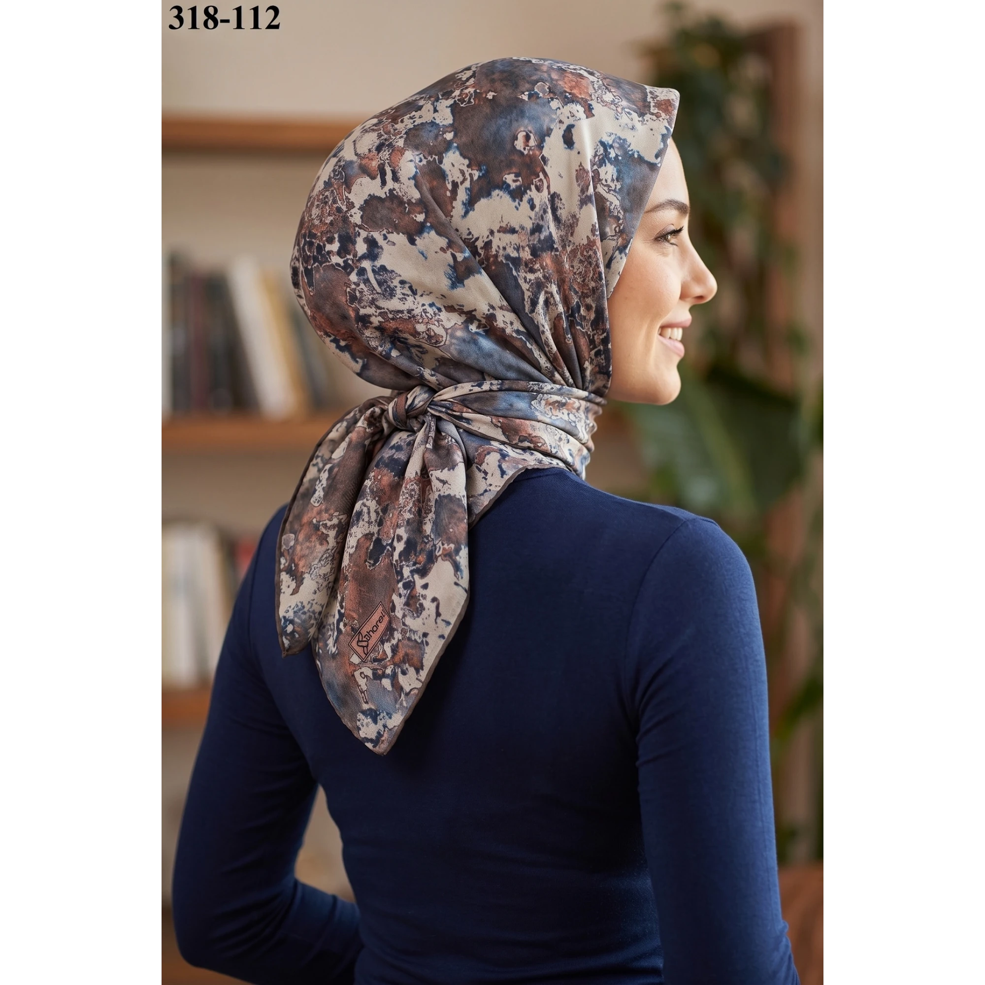 Sharell Desenli Soft Pamuk Eşarp 318-112