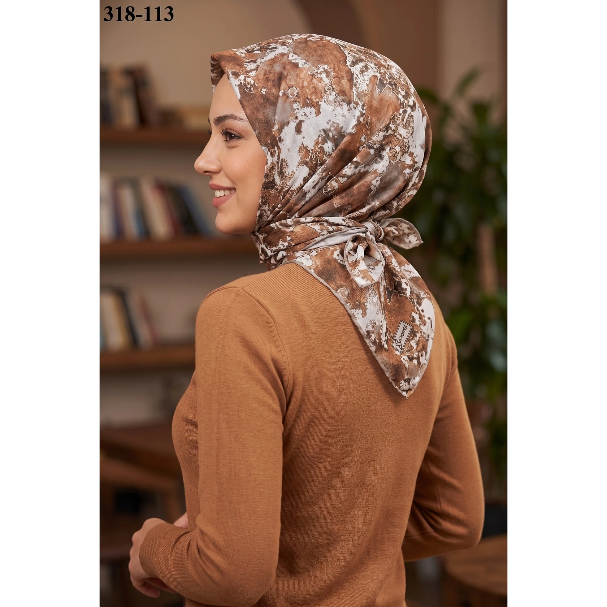 Sharell Desenli Soft Pamuk Eşarp 318-113