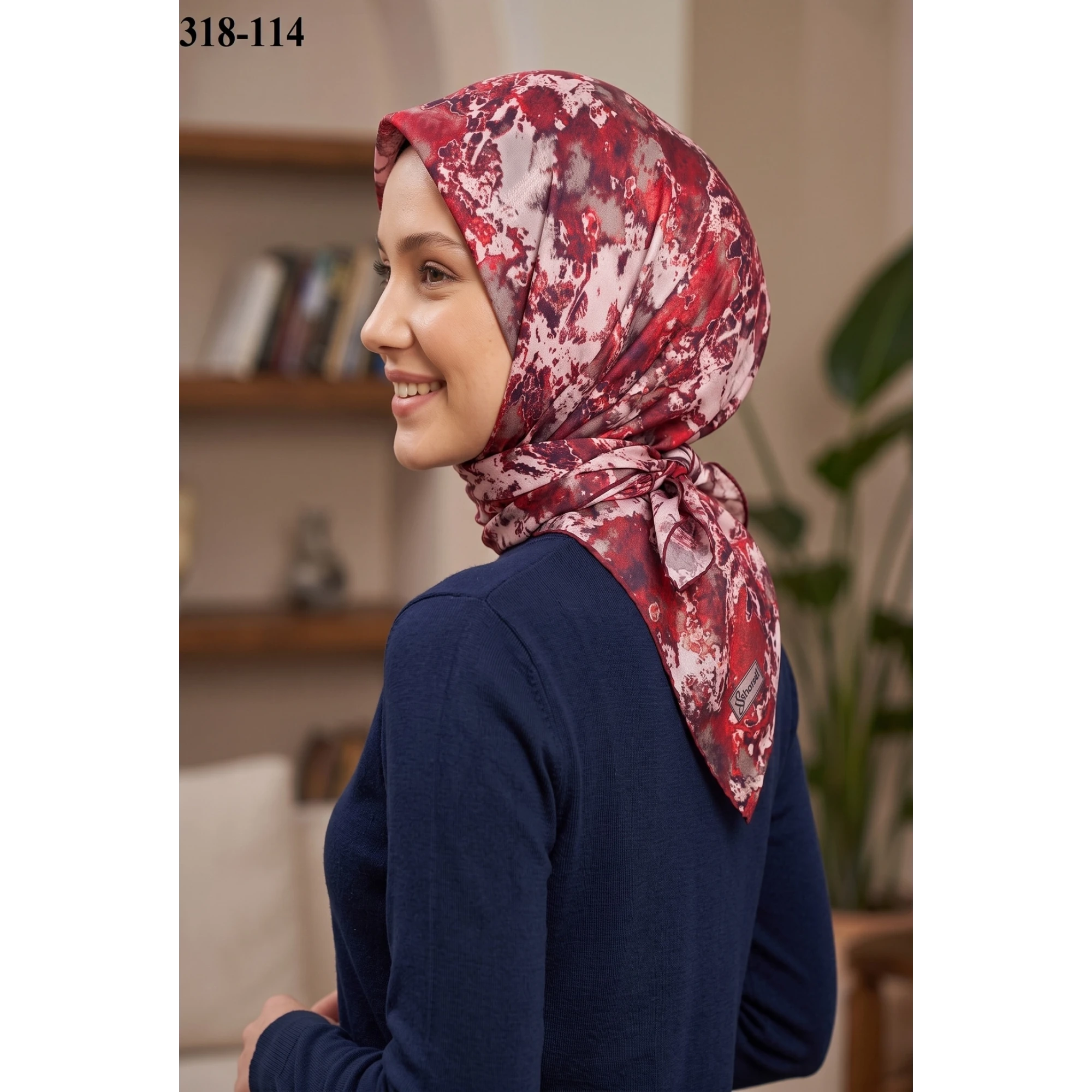 Sharell Desenli Soft Pamuk Eşarp 318-114