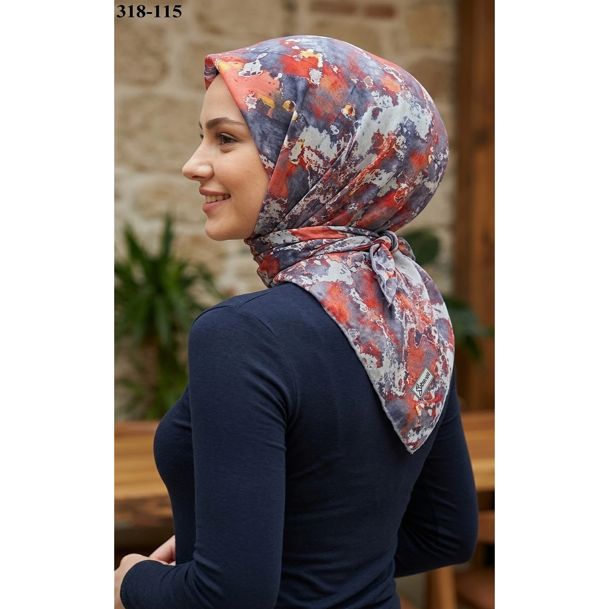 Sharell Desenli Soft Pamuk Eşarp 318-115