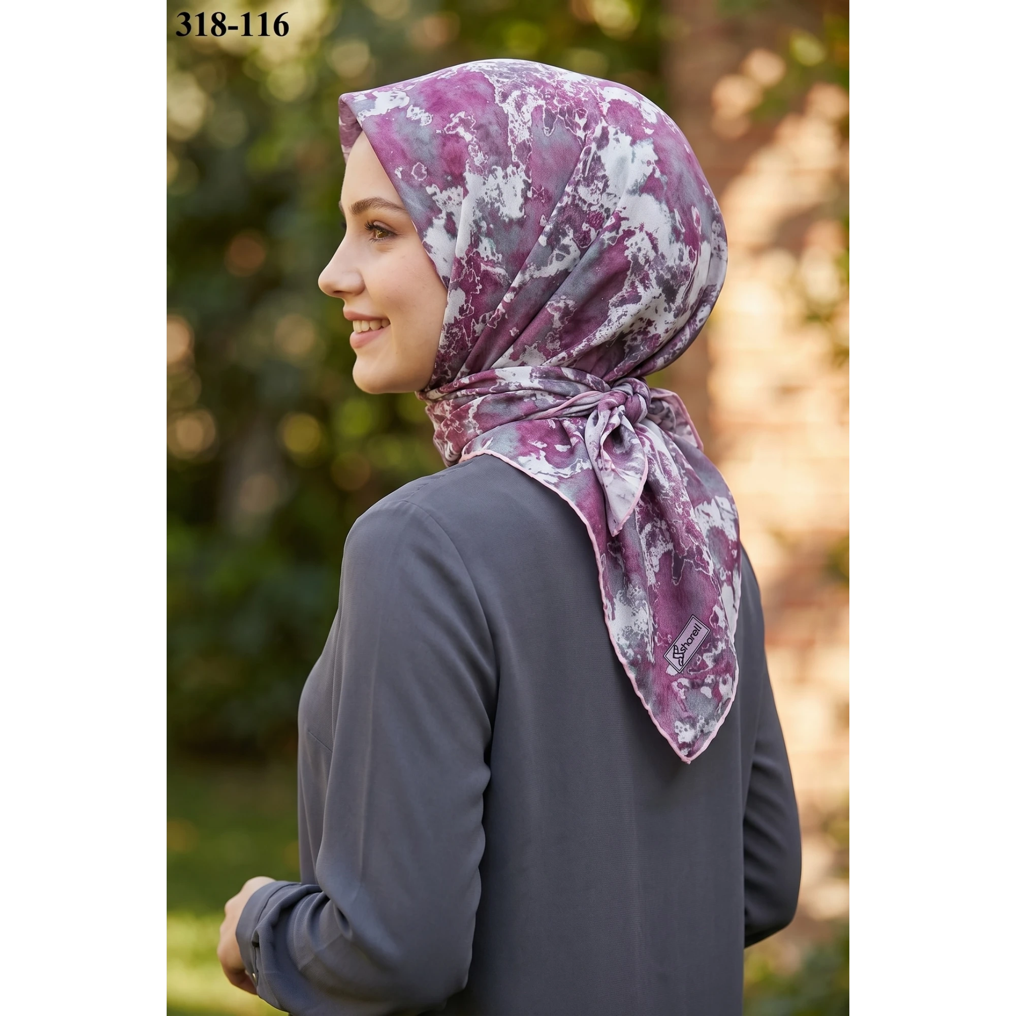 Sharell Desenli Soft Pamuk Eşarp 318-116
