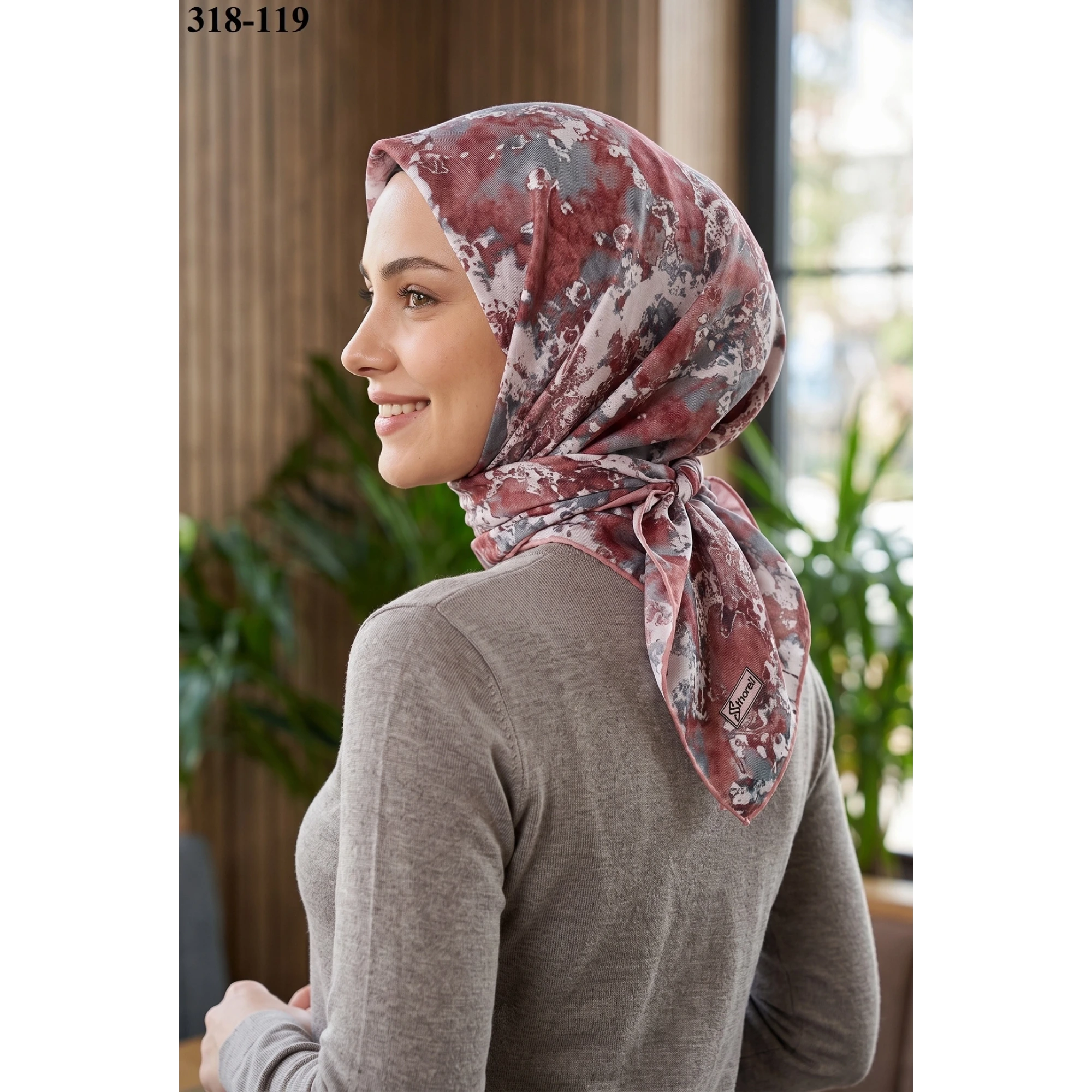 Sharell Desenli Soft Pamuk Eşarp 318-119