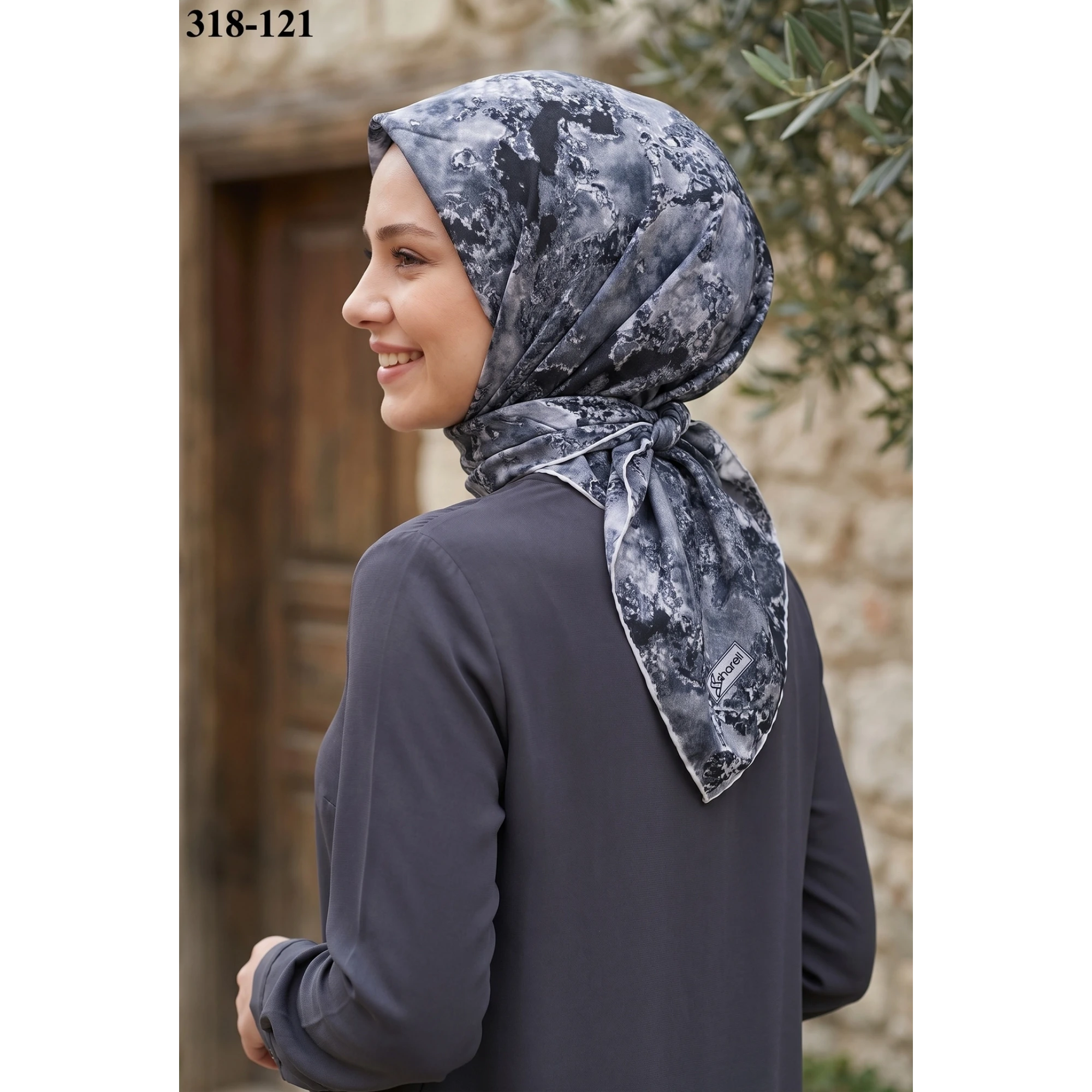 Sharell Desenli Soft Pamuk Eşarp 318-121
