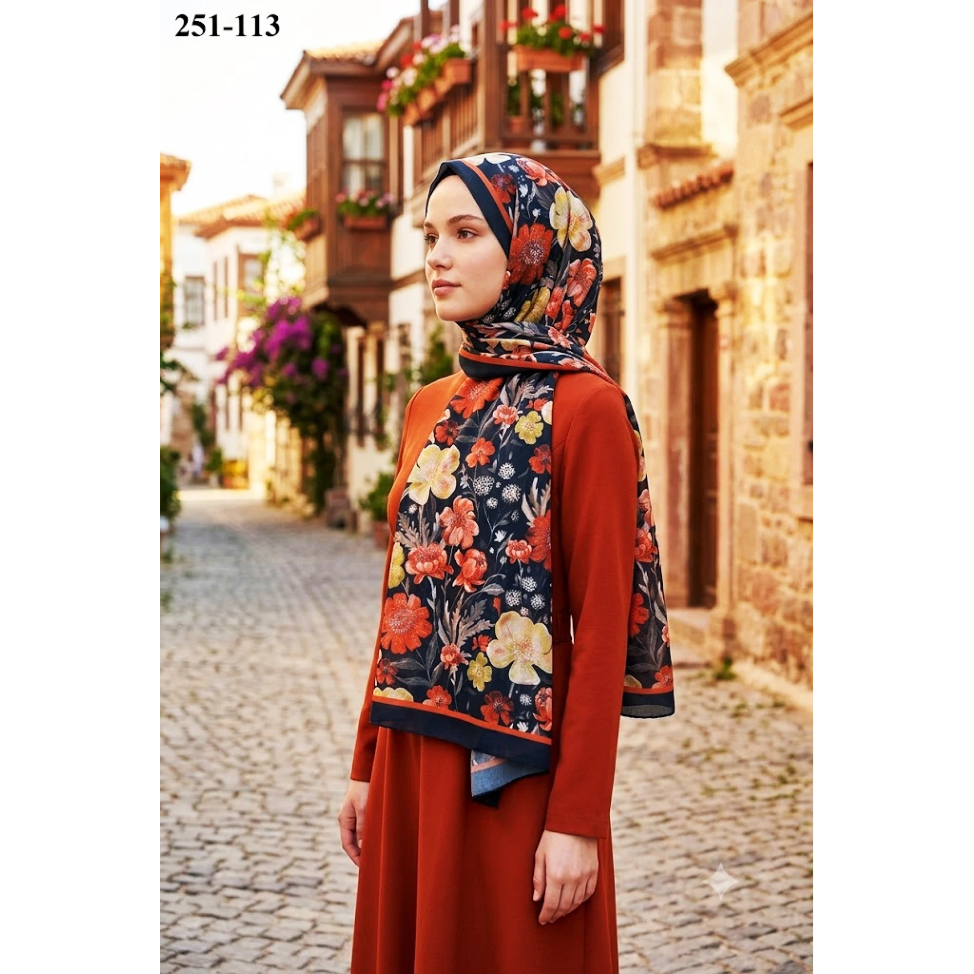 Sharell Fransız İpeği Şal (Siyah) 251-113