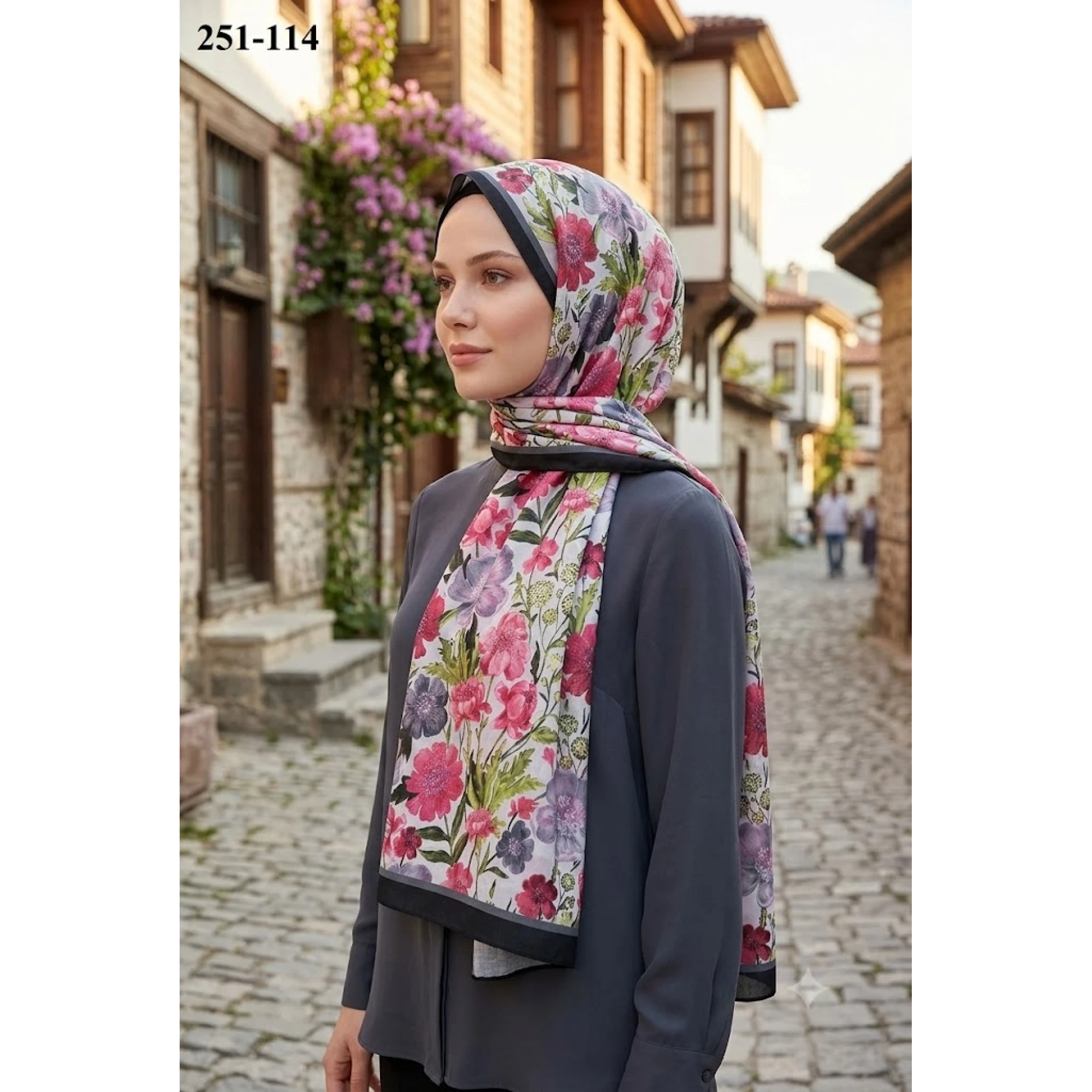Sharell Fransız İpeği Şal (Siyah) 251-114