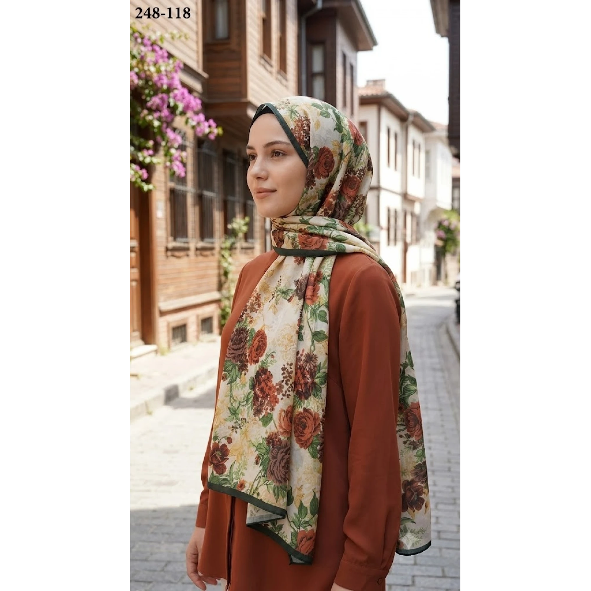 Sharell Fransız İpeği Şal (Zümrüt Yeşili) 248-118