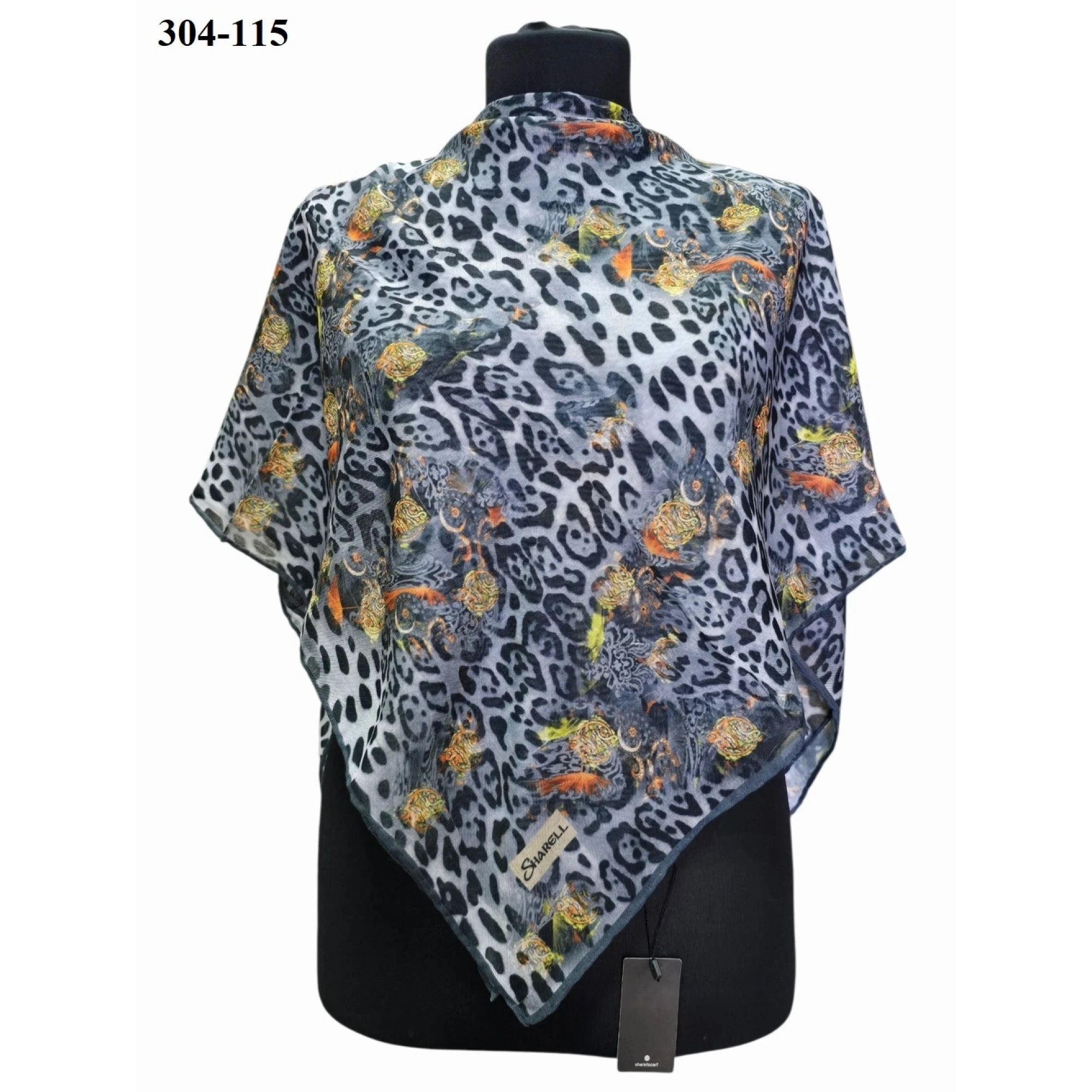 Sharell Leopar Desenli Soft Pamuk Eşarp 304-115