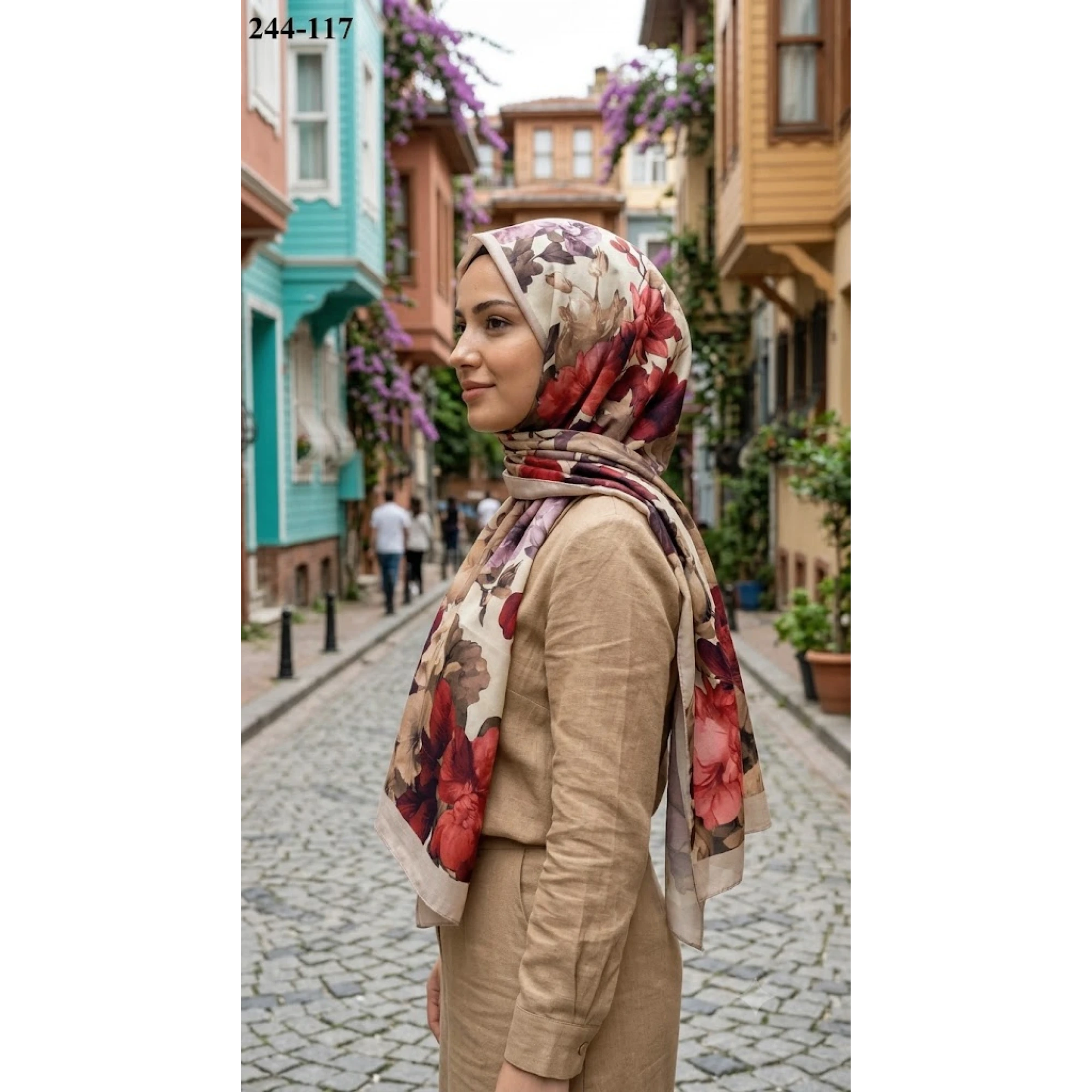 Sharell Soft Pamuk Şal (Bej Serisi) 244-117