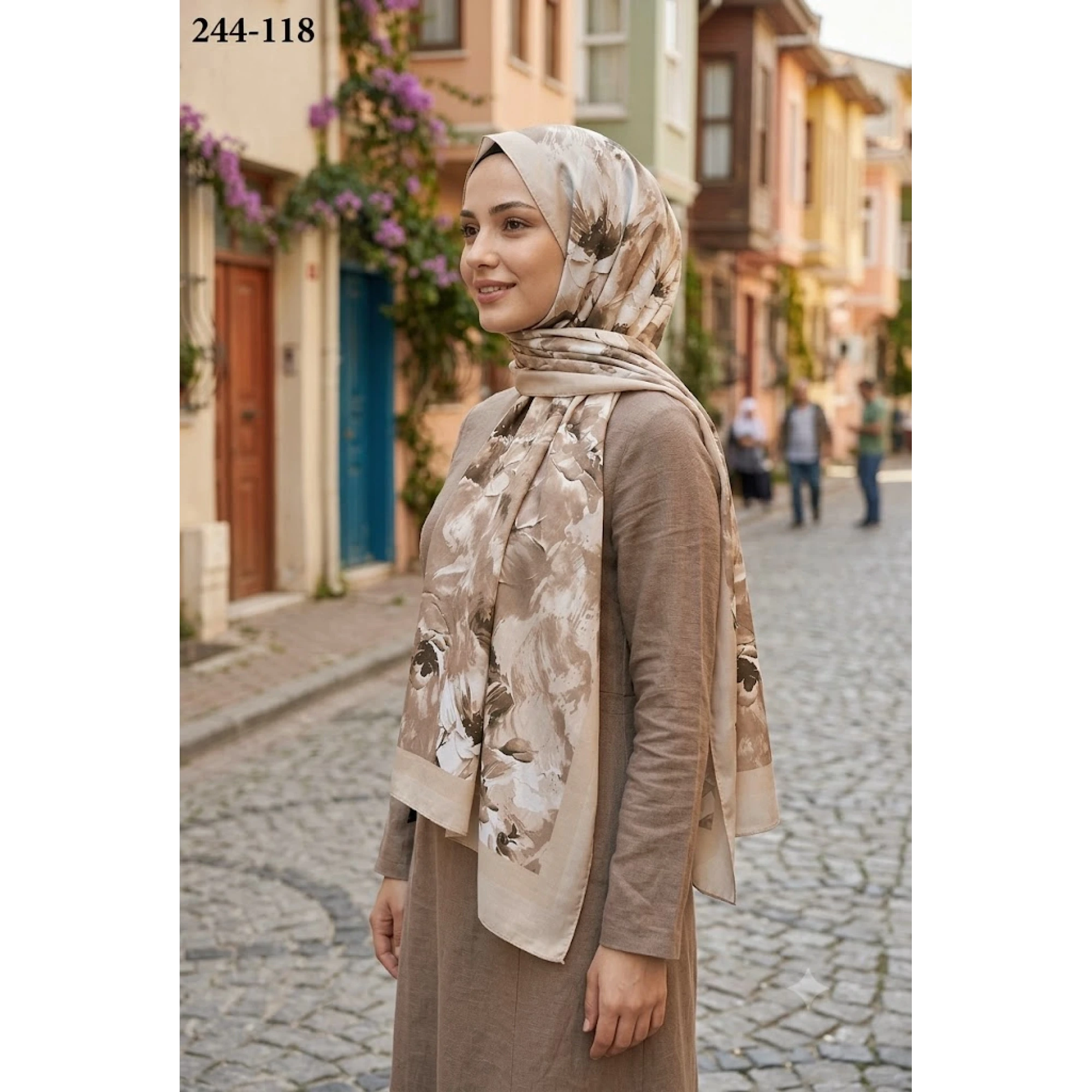 Sharell Soft Pamuk Şal (Bej Serisi) 244-118