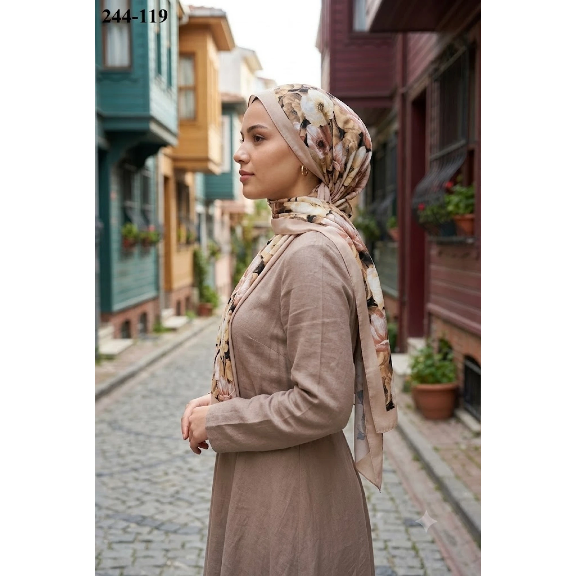 Sharell Soft Pamuk Şal (Bej Serisi) 244-119