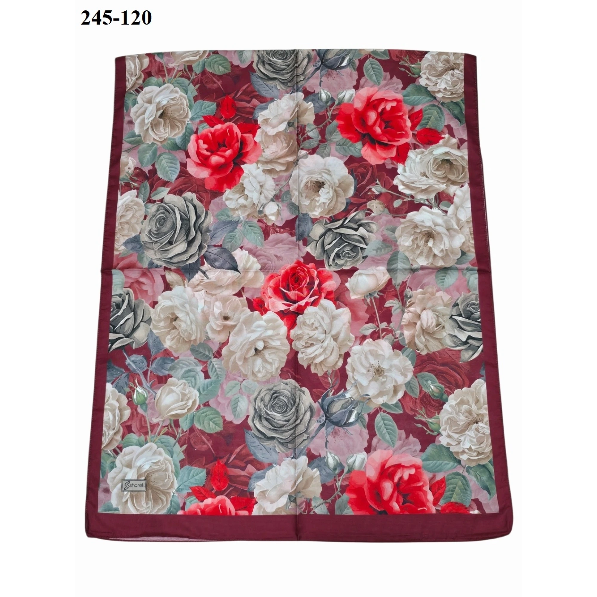 Sharell Soft Pamuk Şal (Bordo Serisi) 245-120