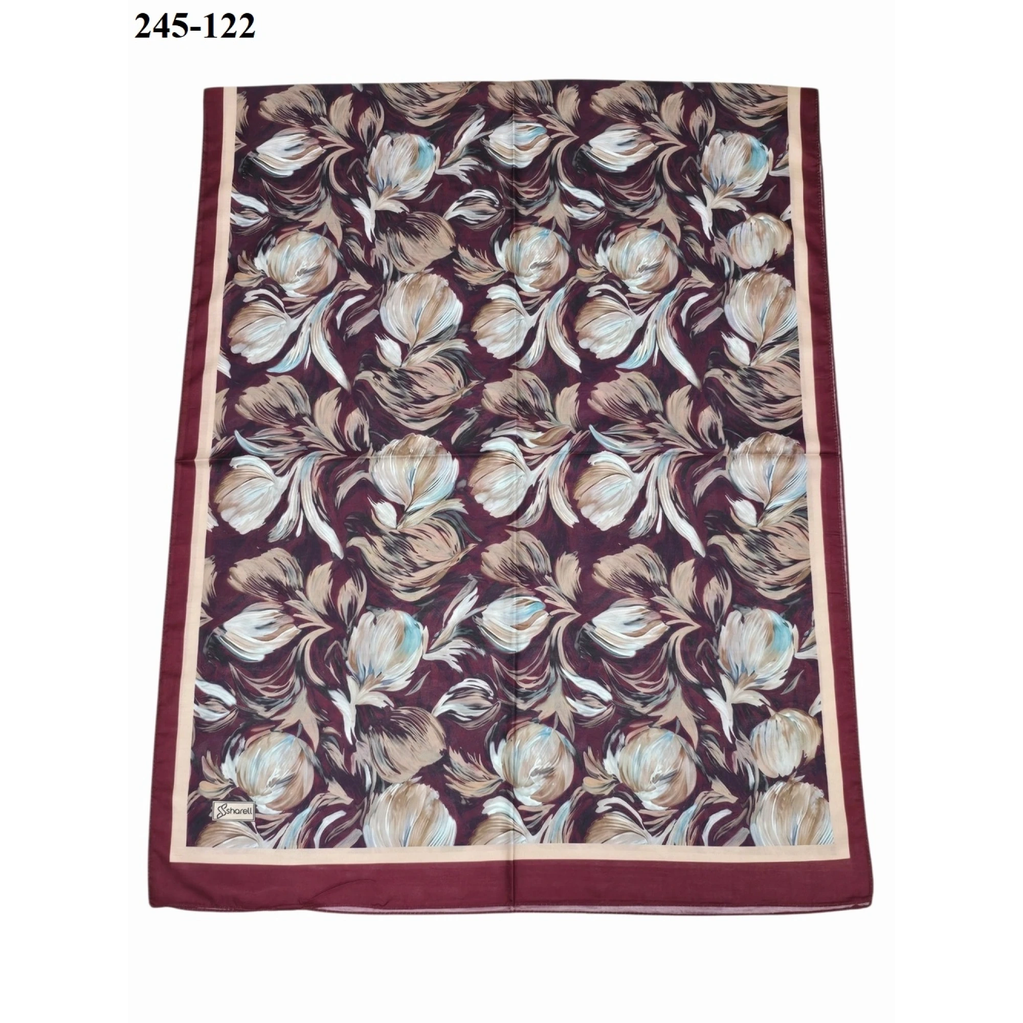 Sharell Soft Pamuk Şal (Bordo Serisi) 245-122