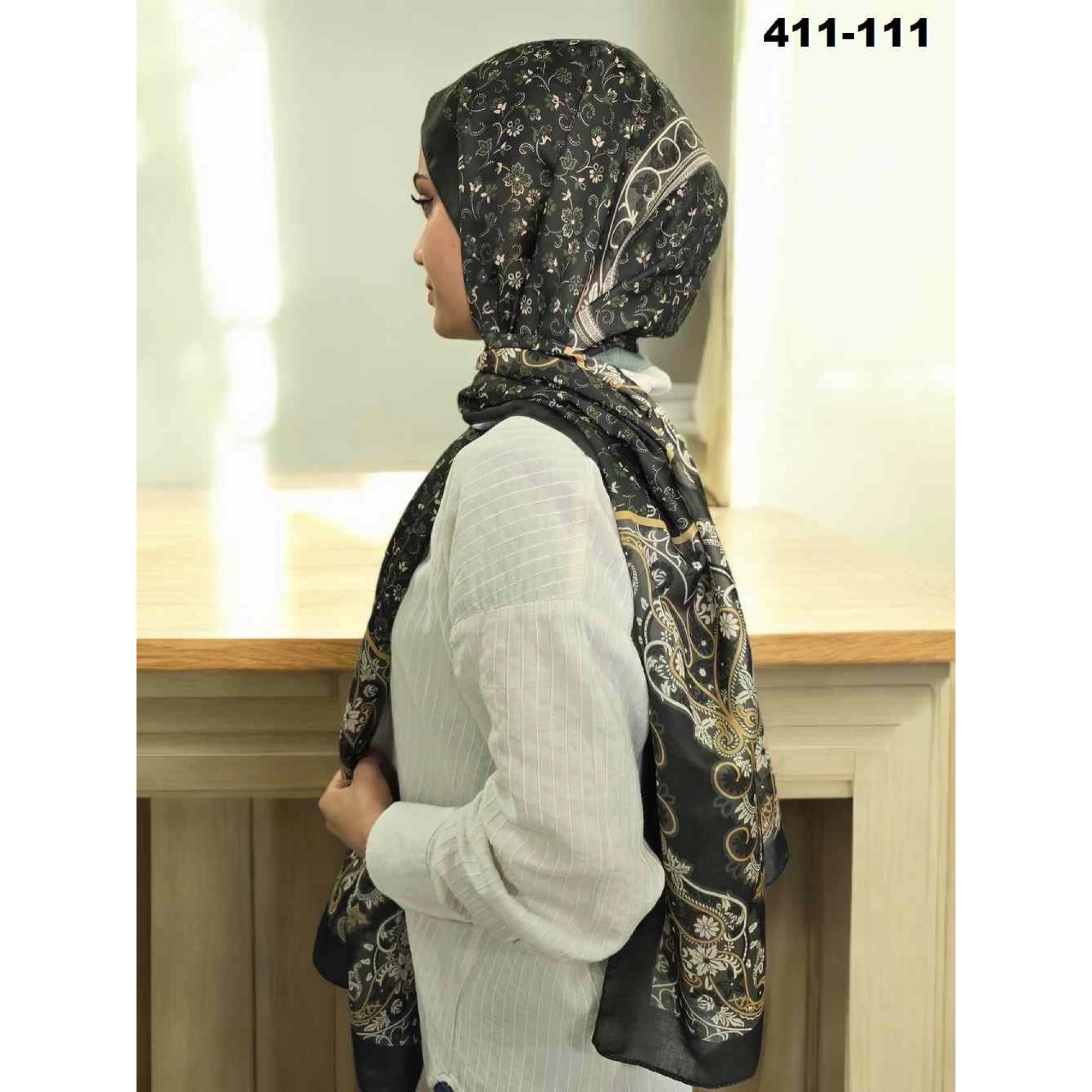 Soft İpek Etnik Desen Soft Şal 411-111