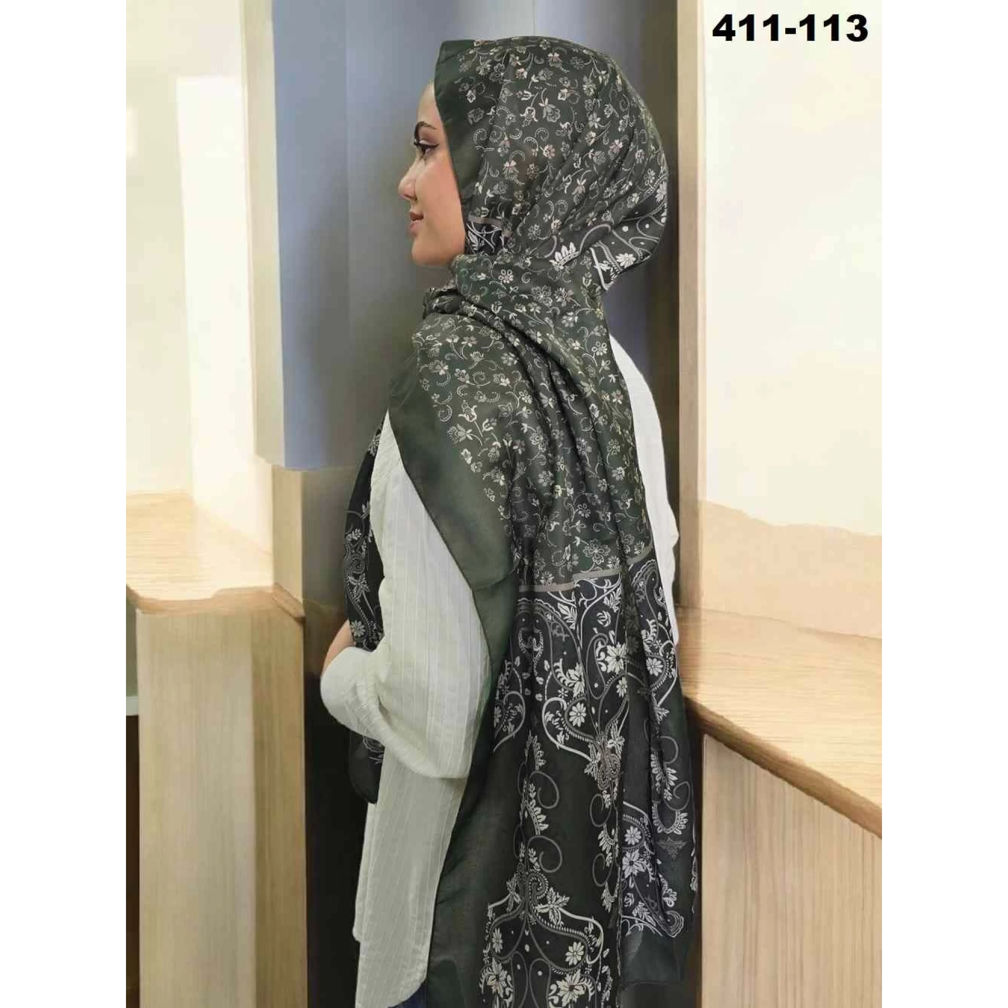 Soft İpek Etnik Desen Soft Şal 411-113