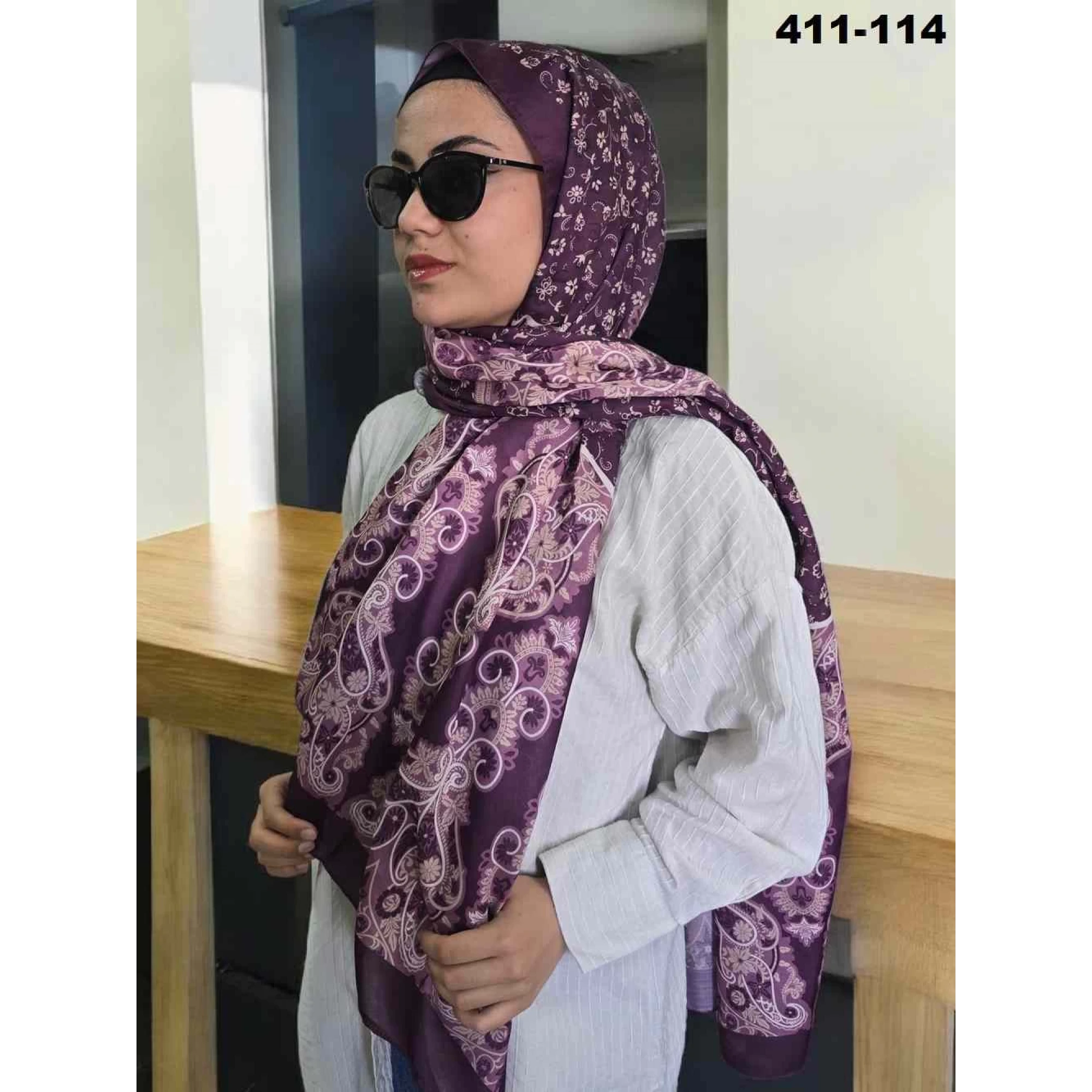 Soft İpek Etnik Desen Soft Şal 411-114