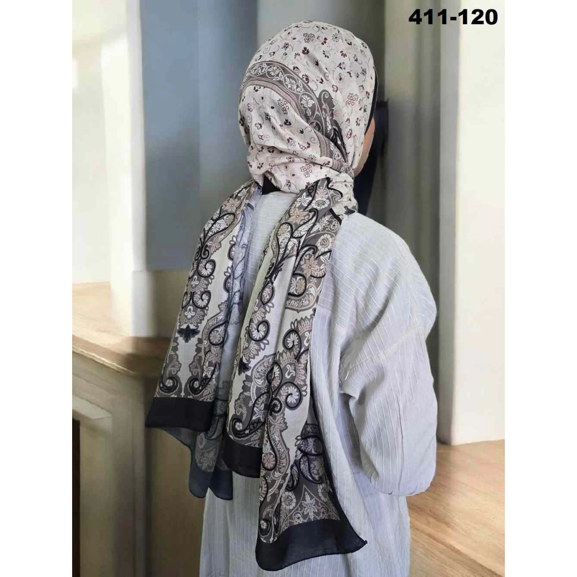 Soft İpek Etnik Desen Soft Şal 411-120