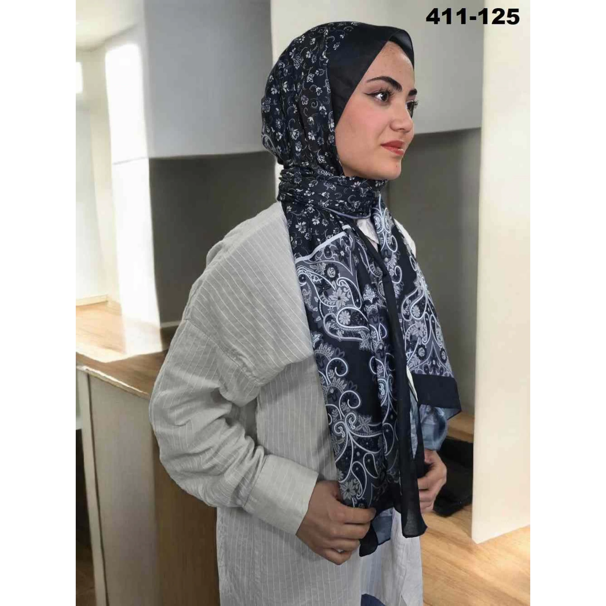 Soft İpek Etnik Desen Soft Şal 411-125