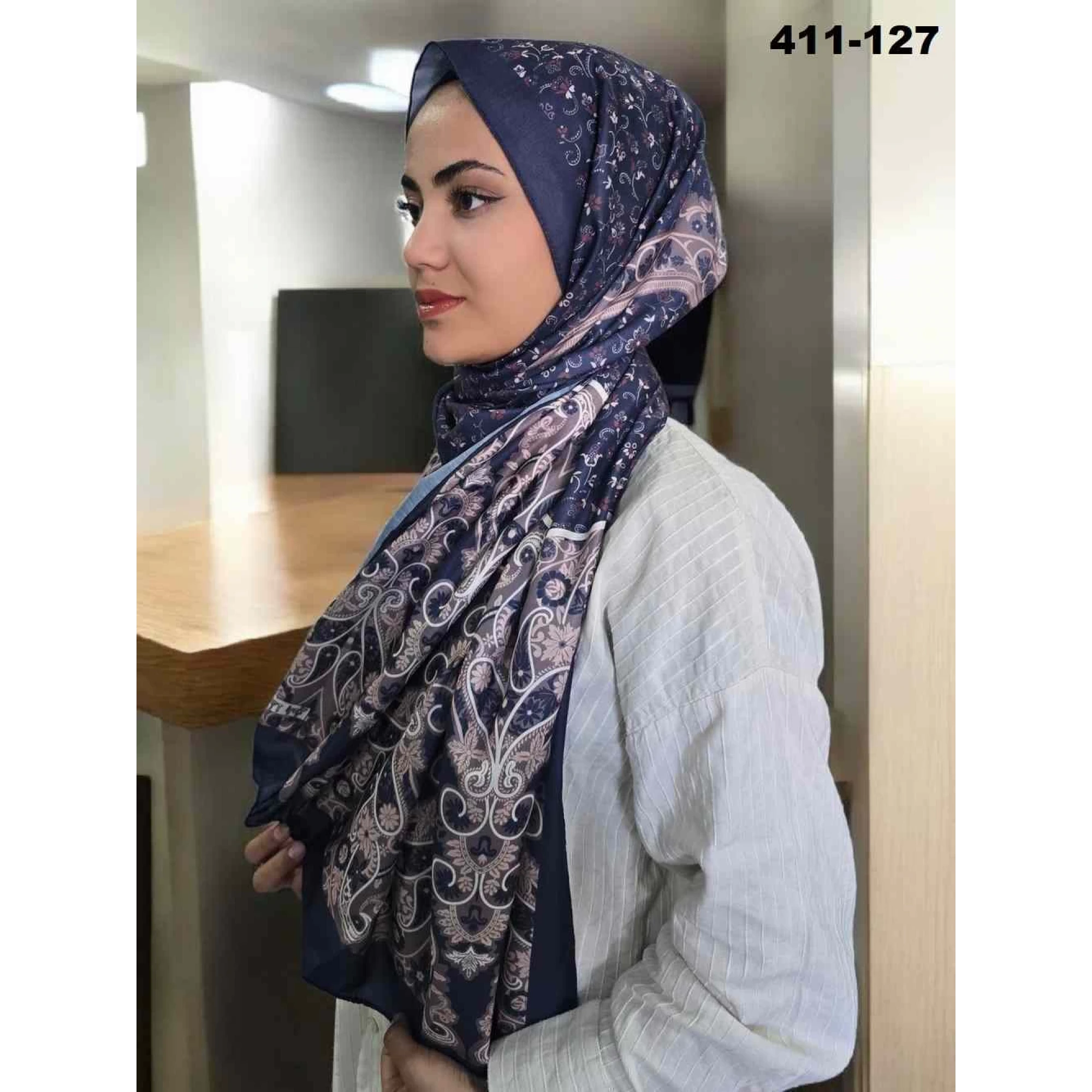 Soft İpek Etnik Desen Soft Şal 411-127