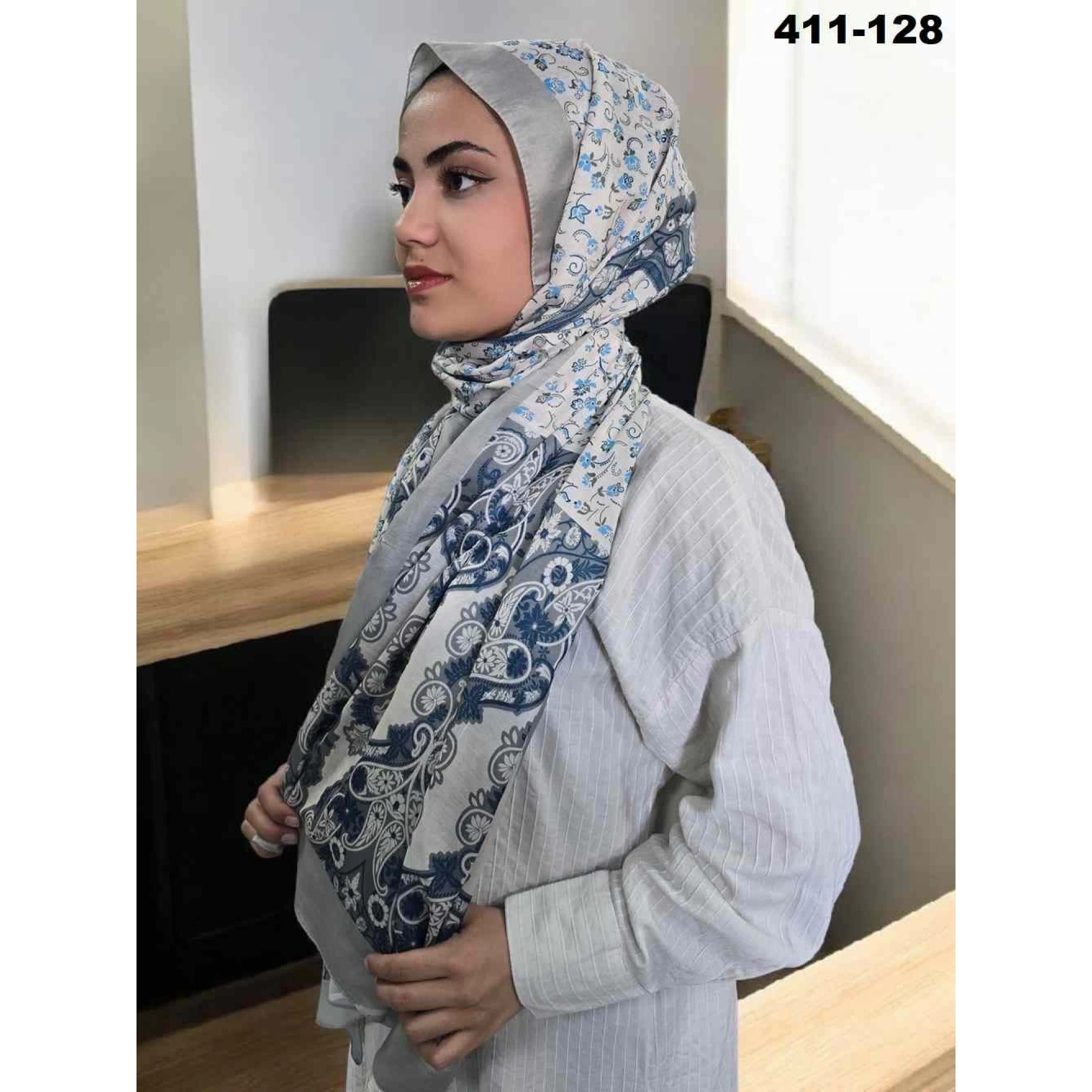 Soft İpek Etnik Desen Soft Şal 411-128