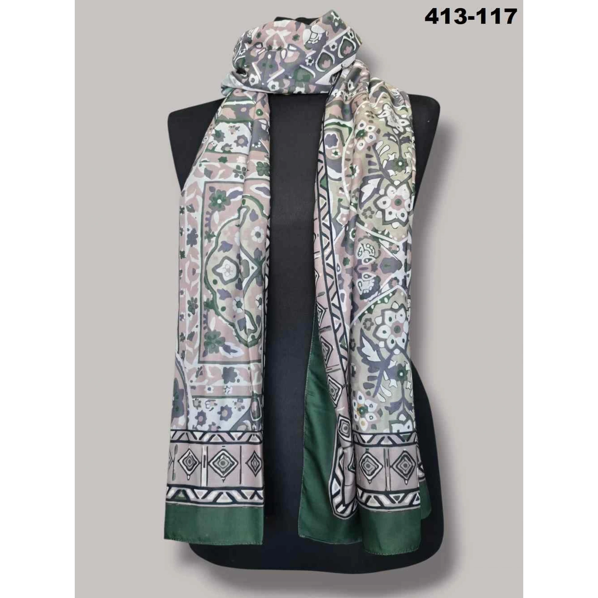 Soft İpek Etnik Desen Soft Şal 413-117