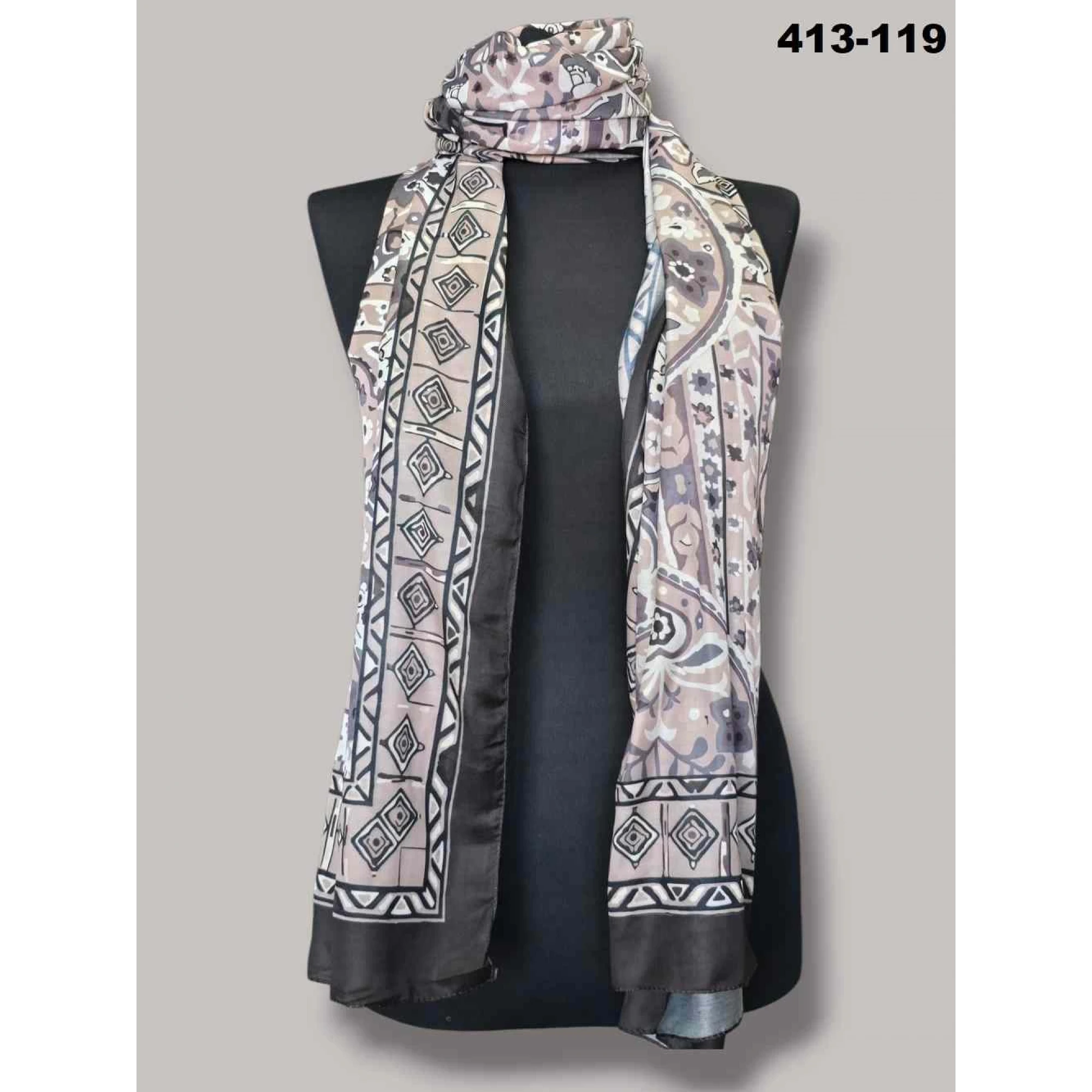 Soft İpek Etnik Desen Soft Şal 413-119