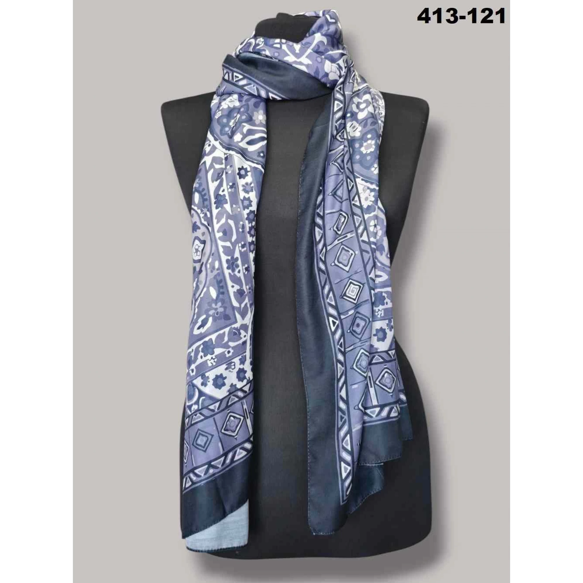 Soft İpek Etnik Desen Soft Şal 413-121
