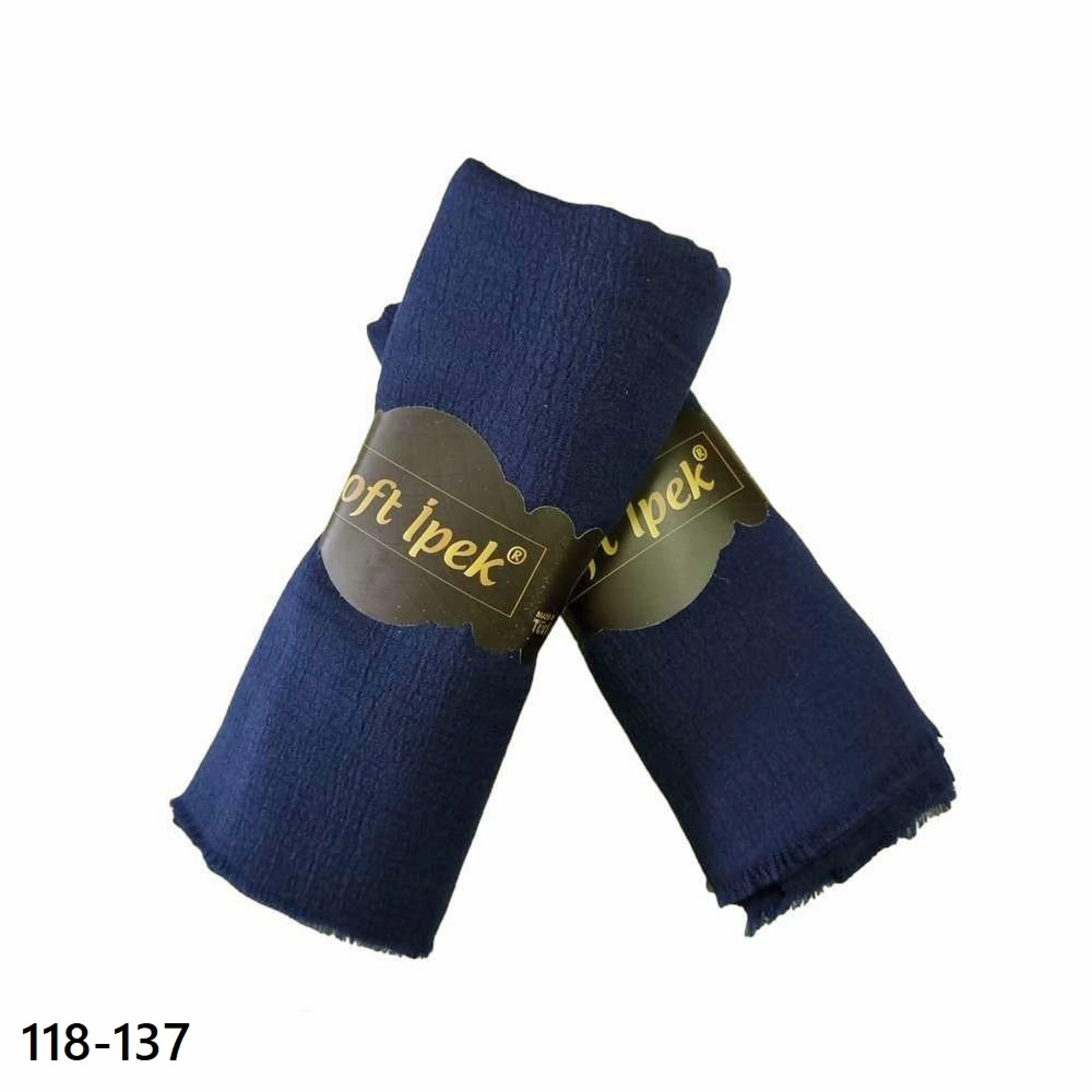 Soft İpek Mio Caz Pamuk Şal (lacivert) 118-137