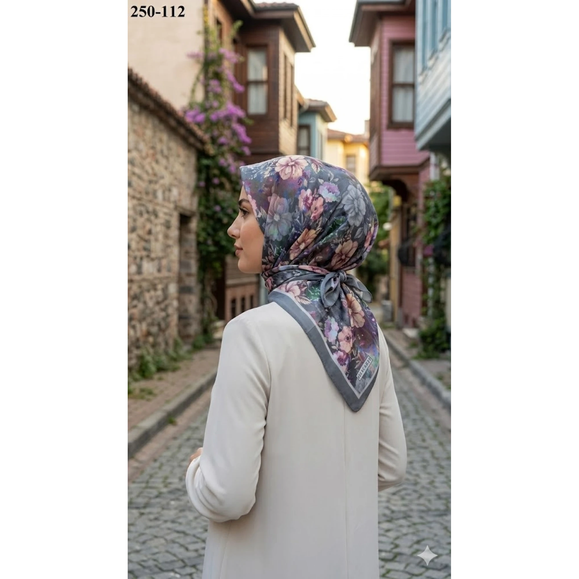 Velscarfs Soft Pamuk Parla Eşarp (Gri) 250-112
