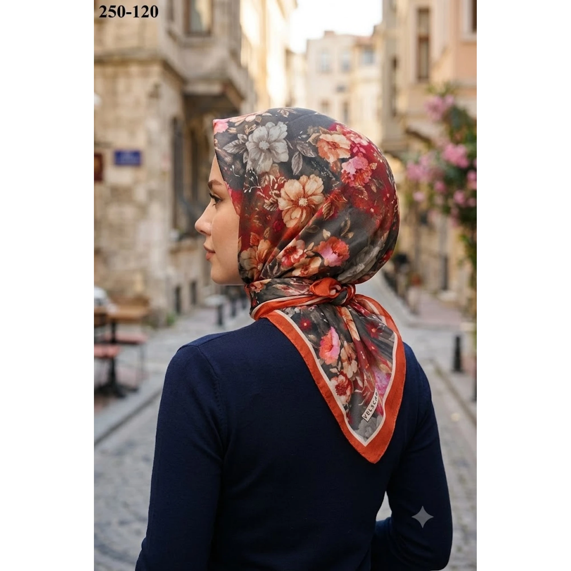 Velscarfs Soft Pamuk Parla Eşarp (Kiremit) 250-120