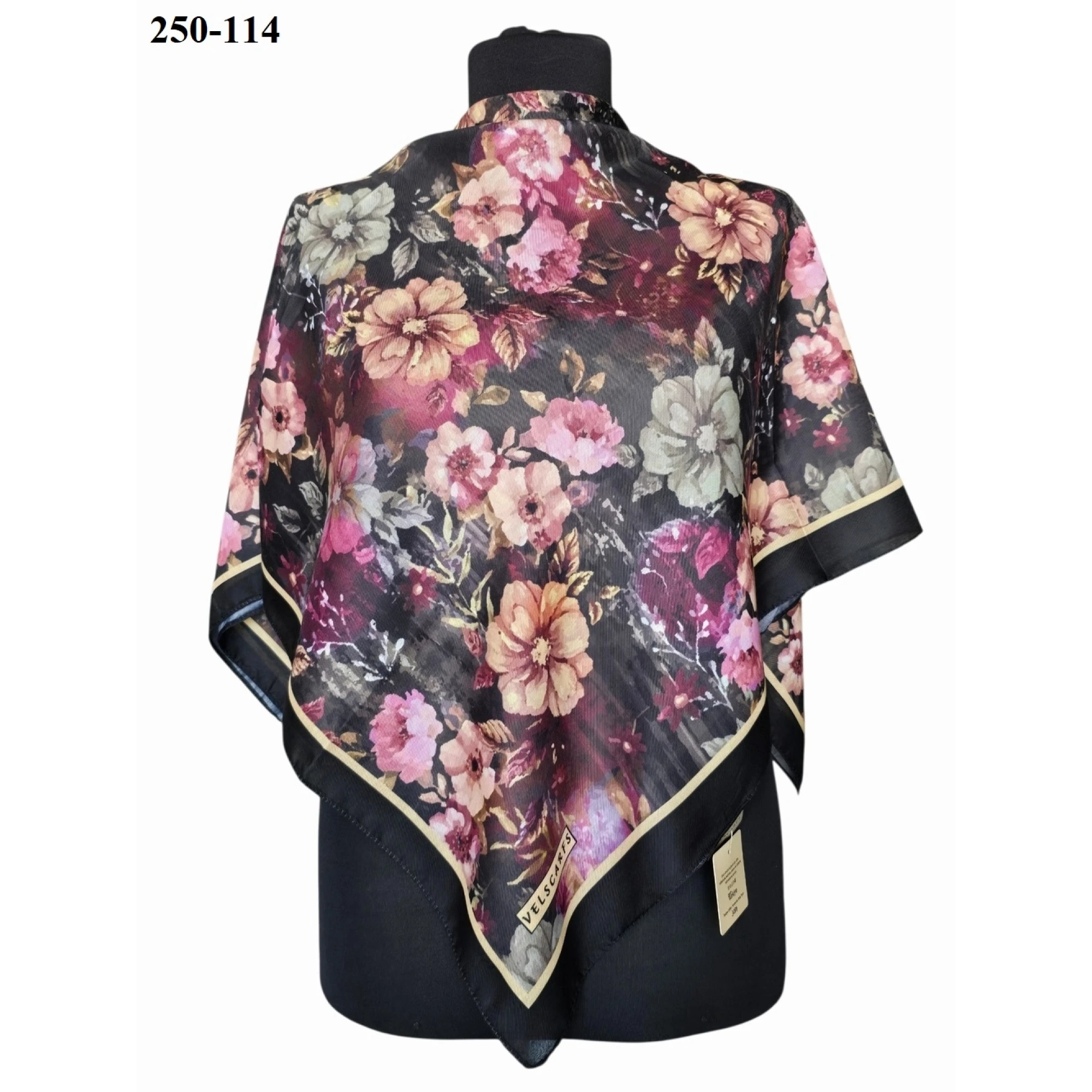 Velscarfs Soft Pamuk Parla Eşarp (Siyah) 250-114