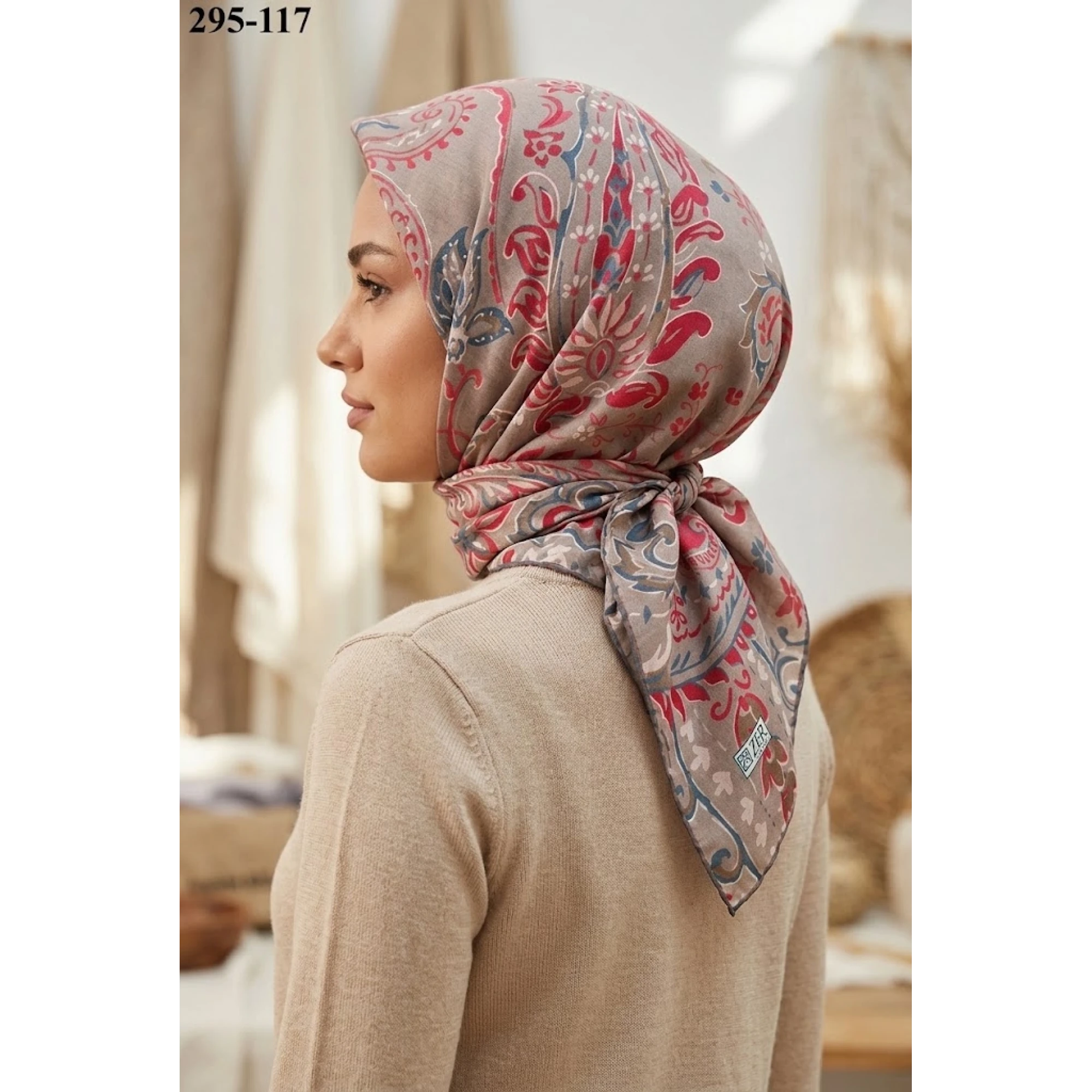 Zer Scarfs Dijital Soft Pamuk Eşarp 295-117