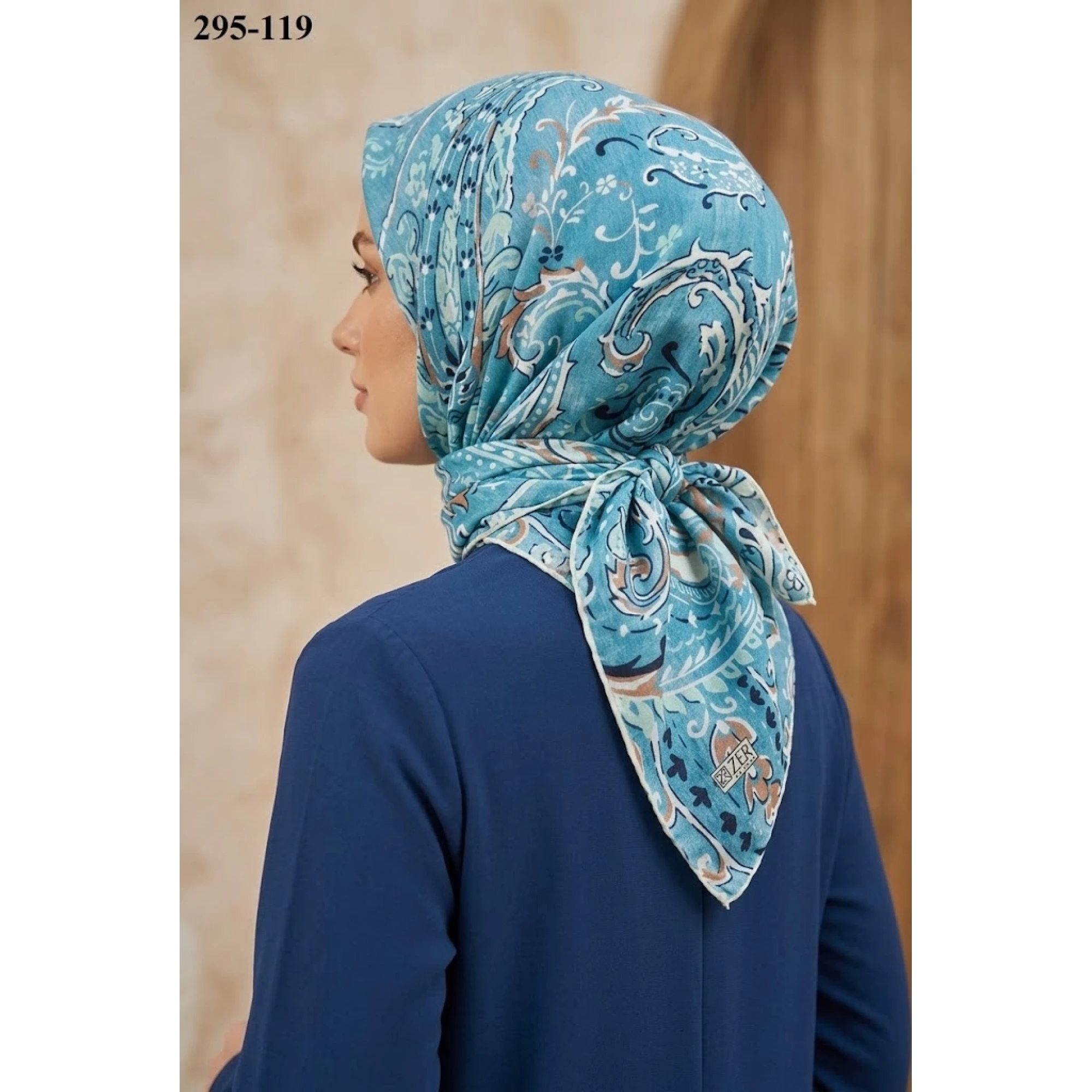 Zer Scarfs Dijital Soft Pamuk Eşarp 295-119