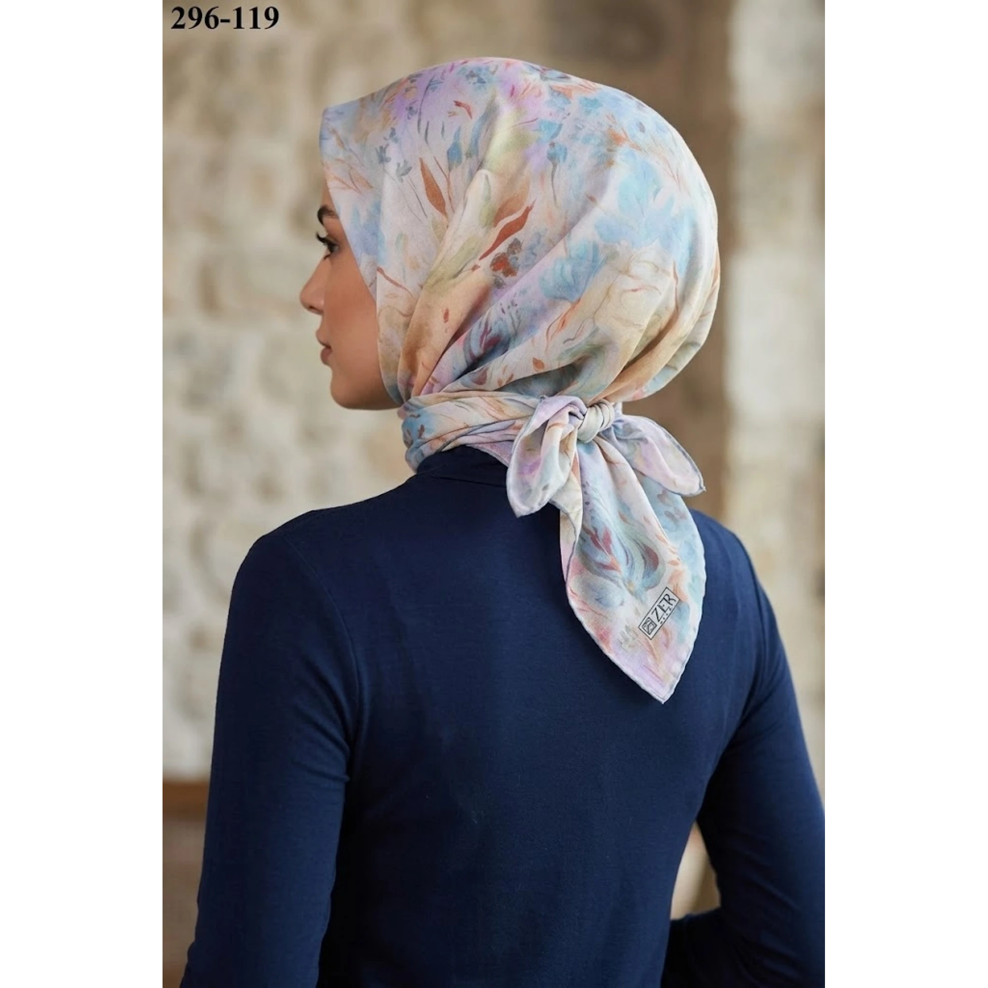 Zer Scarfs Dijital Soft Pamuk Eşarp 296-119