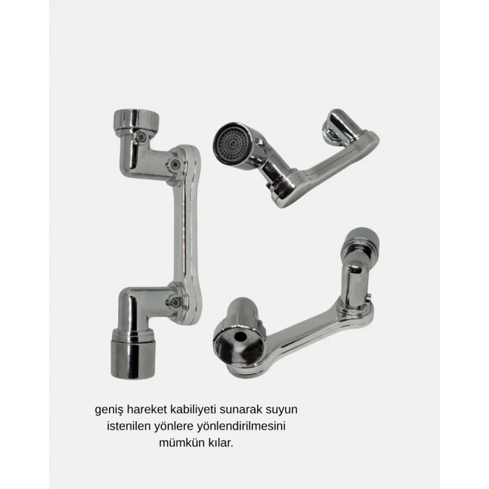 1080° Dönebilen Musluk Ucu – Su Tasarruflu, Esnek ve 360° Çift Eksenli Başlık (Kopya)